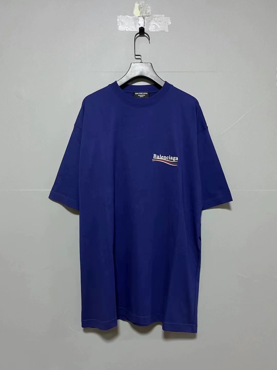 Balenciaga Balenciaga new blue embroidered cola short sleeved shirt Size US S / EU 44-46 / 1 - 1 Thumbnail