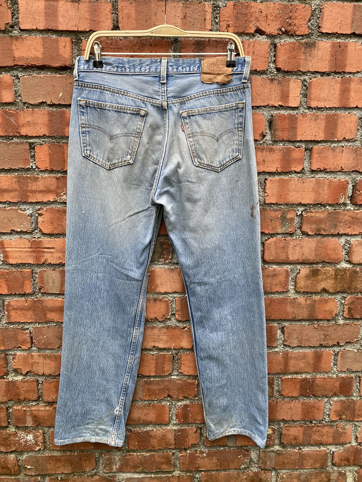 Levi's × Levi's Vintage Clothing × Vintage W33x29 vintage levi's 501 distressed denime made in USA Size US 33 - 2 Thumbnail