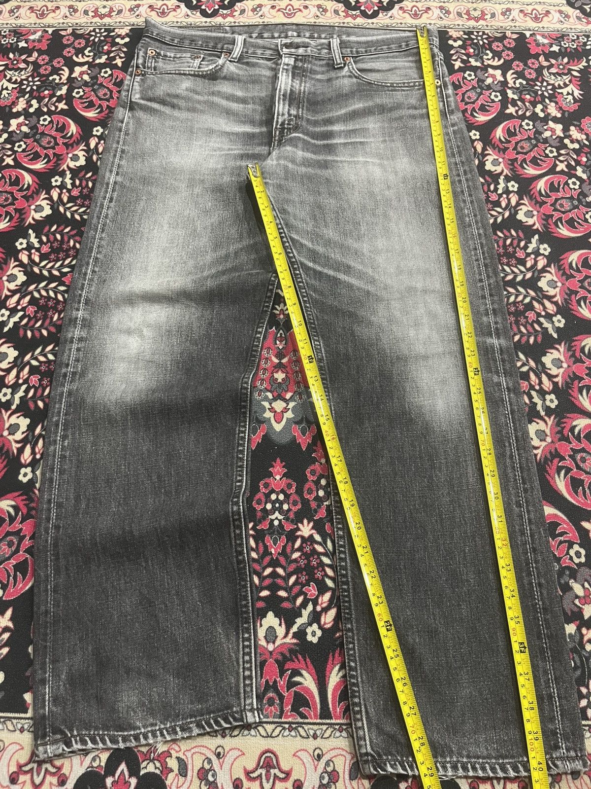 Levi's Vintage Levi’s 503 Black Faded Washed Loose Leg Jeans Size US 36 / EU 52 - 13 Thumbnail