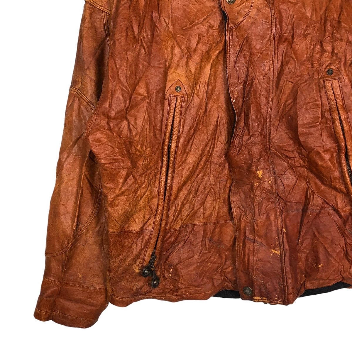 Marc Buchanan 🔥VINTAGE BOMBER LEATHER JACKET MARC BUCHANAN SPELL OUT Size US M / EU 48-50 / 2 - 6 Thumbnail