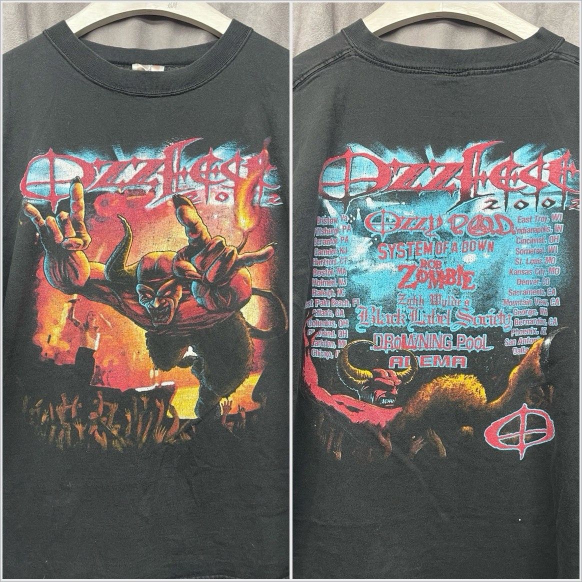All Sport VINTAGE 2002 OZZFEST TOUR SHIRT OZZY OSBOURNE SYSTEM OF A DO Size US XL / EU 56 / 4 - 1 Thumbnail
