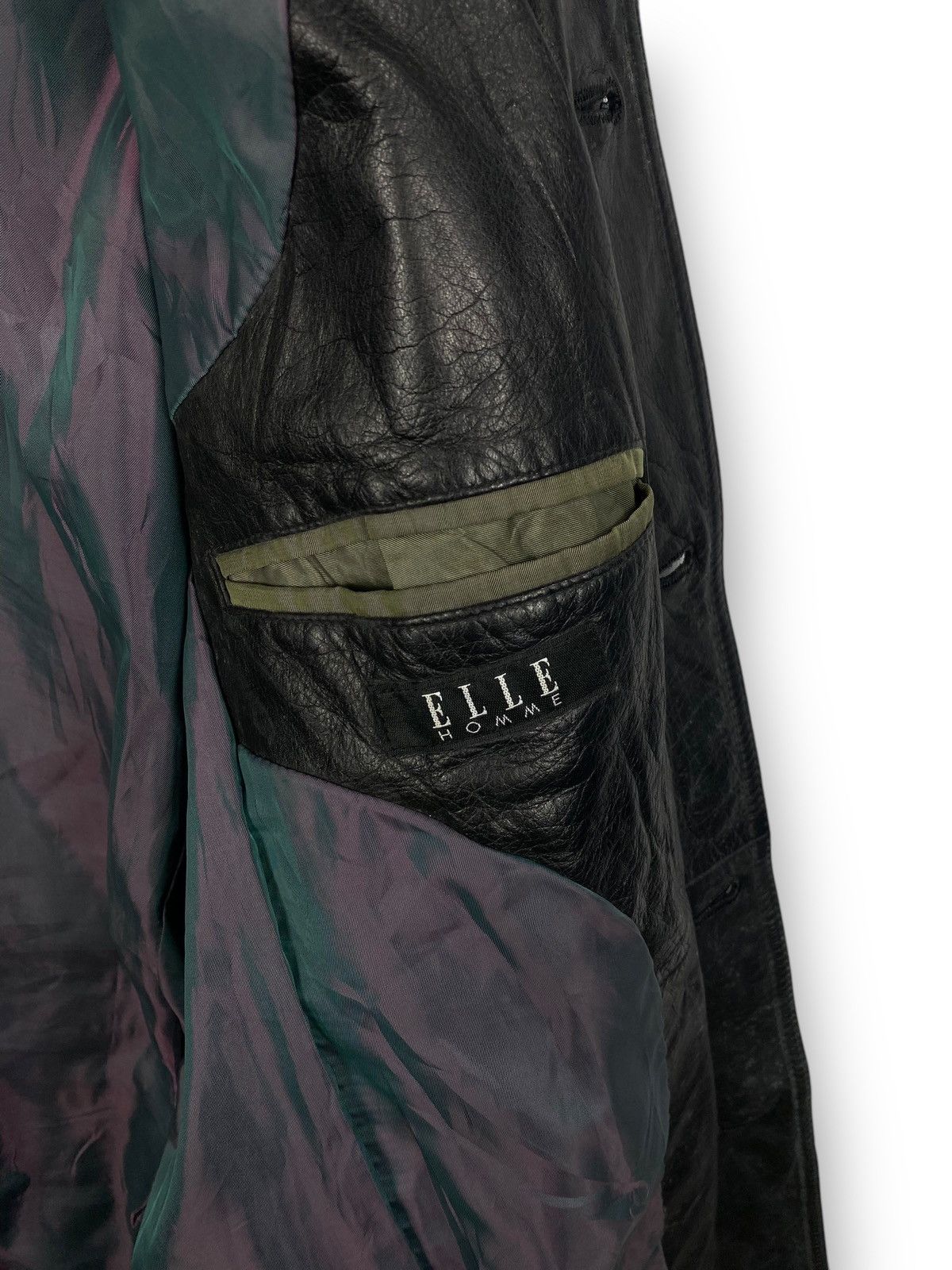 Genuine Leather × Leather Vintage Elle Homme Genuine Leather Topcoat Jacket. #E3 Size US M / EU 48-50 / 2 - 5 Thumbnail