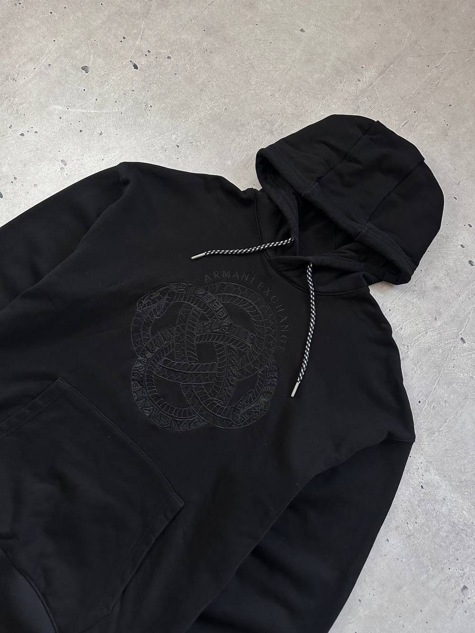 Armani Exchange Armani Exchange Men’s Oversize Hoodie Full Black Luxury Y2K Size US L / EU 52-54 / 3 - 2 Thumbnail