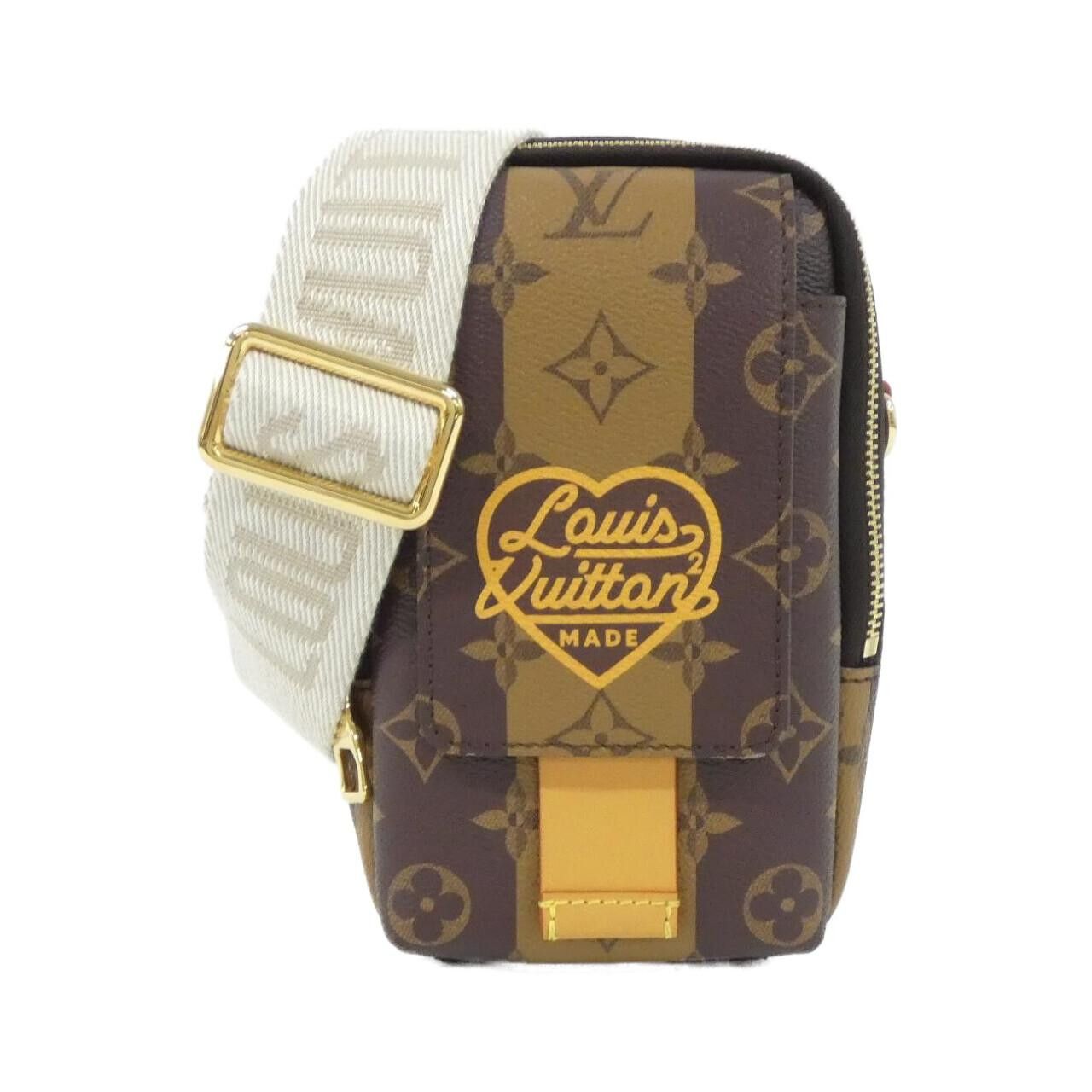 Louis Vuitton Louis Vuitton Louis Vuitton Monogram Stripe Double Phone Pouch Shoulder Bag Textile Shoulder Bag M81005 DUTY FREE for USA Size ONE SIZE - 1 Thumbnail