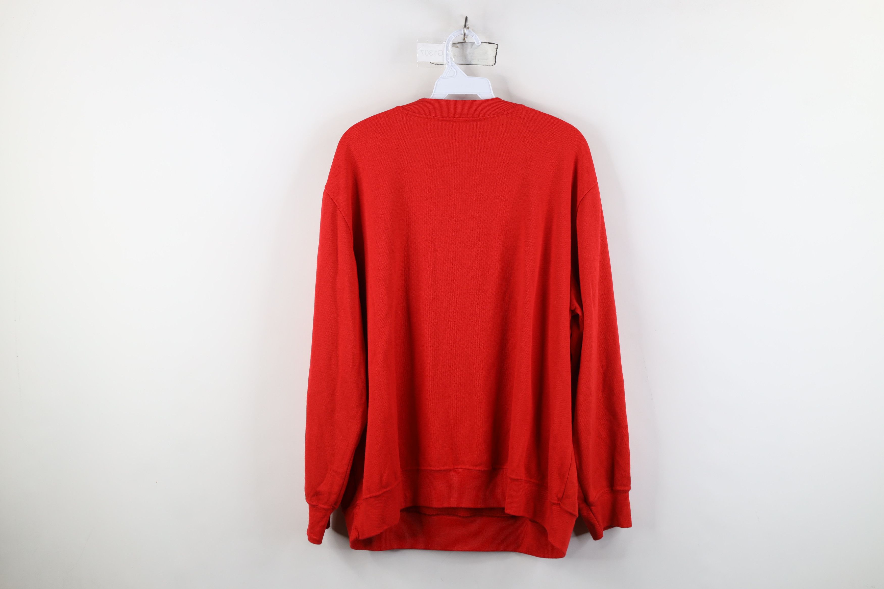 Vintage Vintage 90s Streetwear Cat Kitten Sweatshirt Red USA Size XXL / US 16-18 / IT 52-54 - 11 Thumbnail