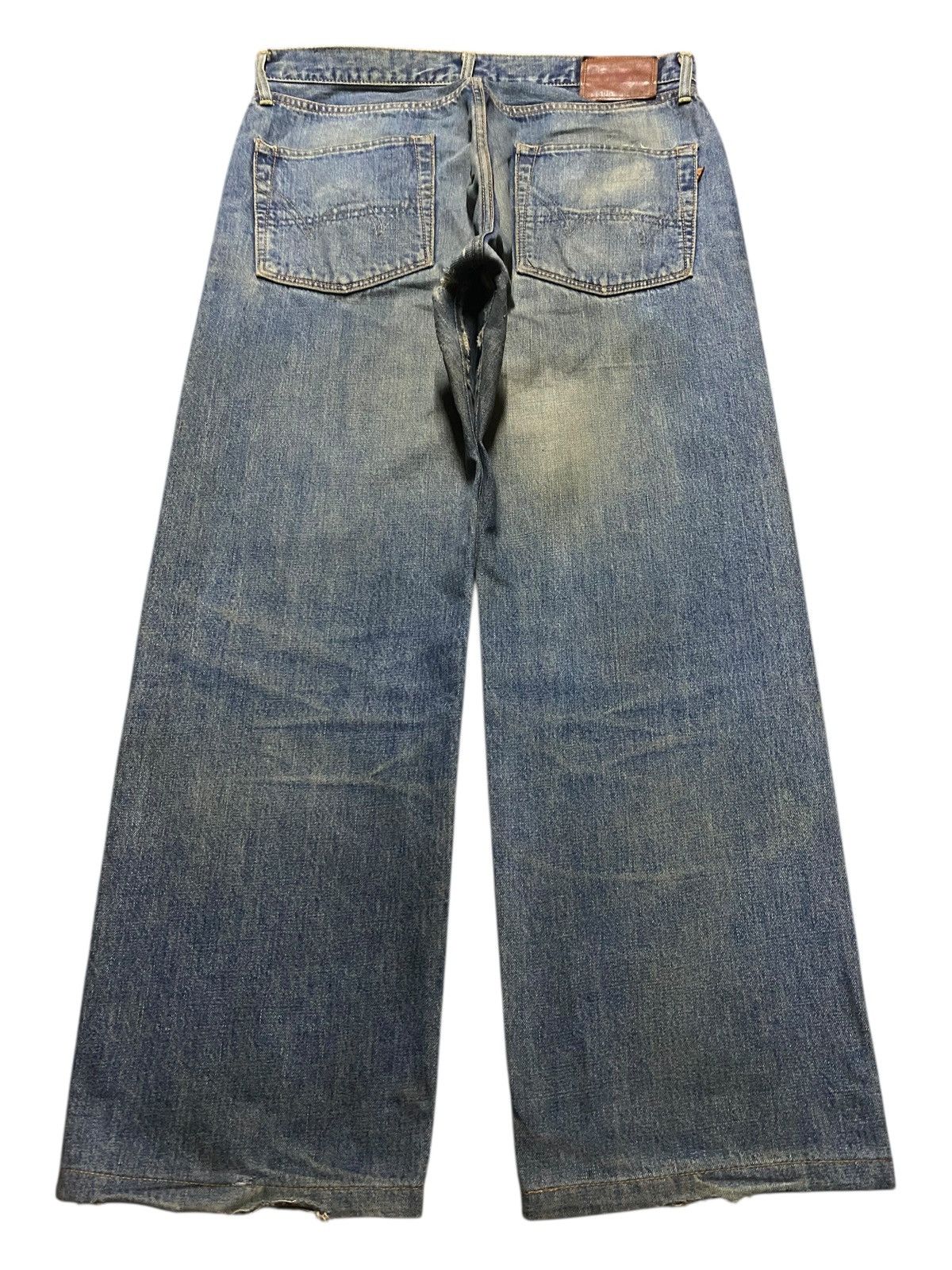 Edwin Vintage Japanese Edwin 505 Mud Wash Selvedge Loose Jeans Size US 36 / EU 52 - 2 Thumbnail
