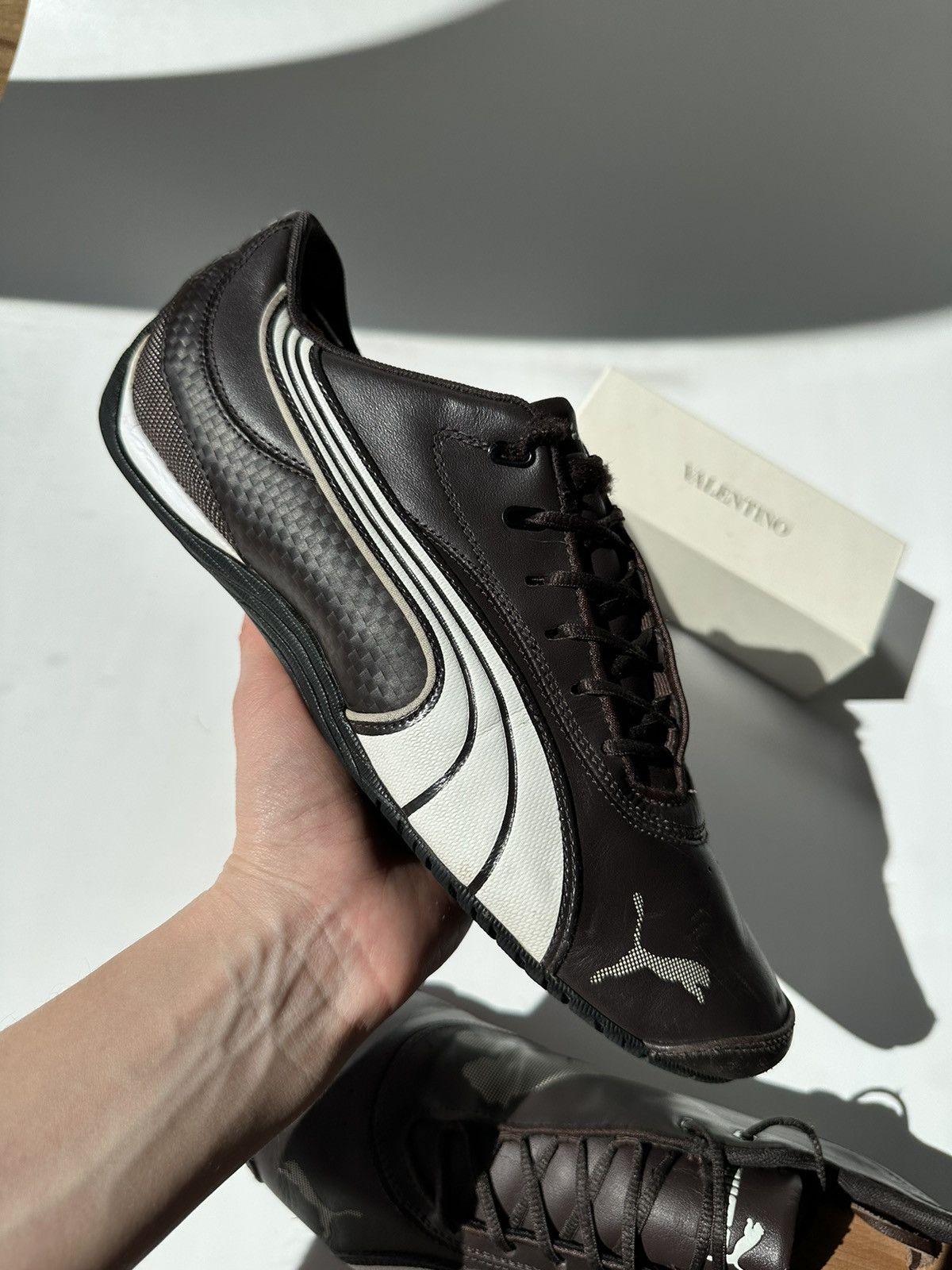 Japanese Brand × Puma × Vintage Vintage Puma brown/ white mens Sneakers Y2K size 10.5 Size US 10.5 / EU 43-44 - 11 Thumbnail