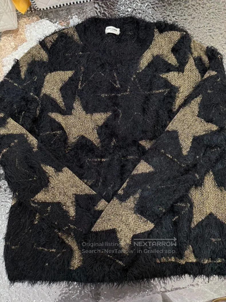 Saint Laurent Paris Saint Laurent Paris Star mohair sweater. Size US M / EU 48-50 / 2 - 1 Thumbnail