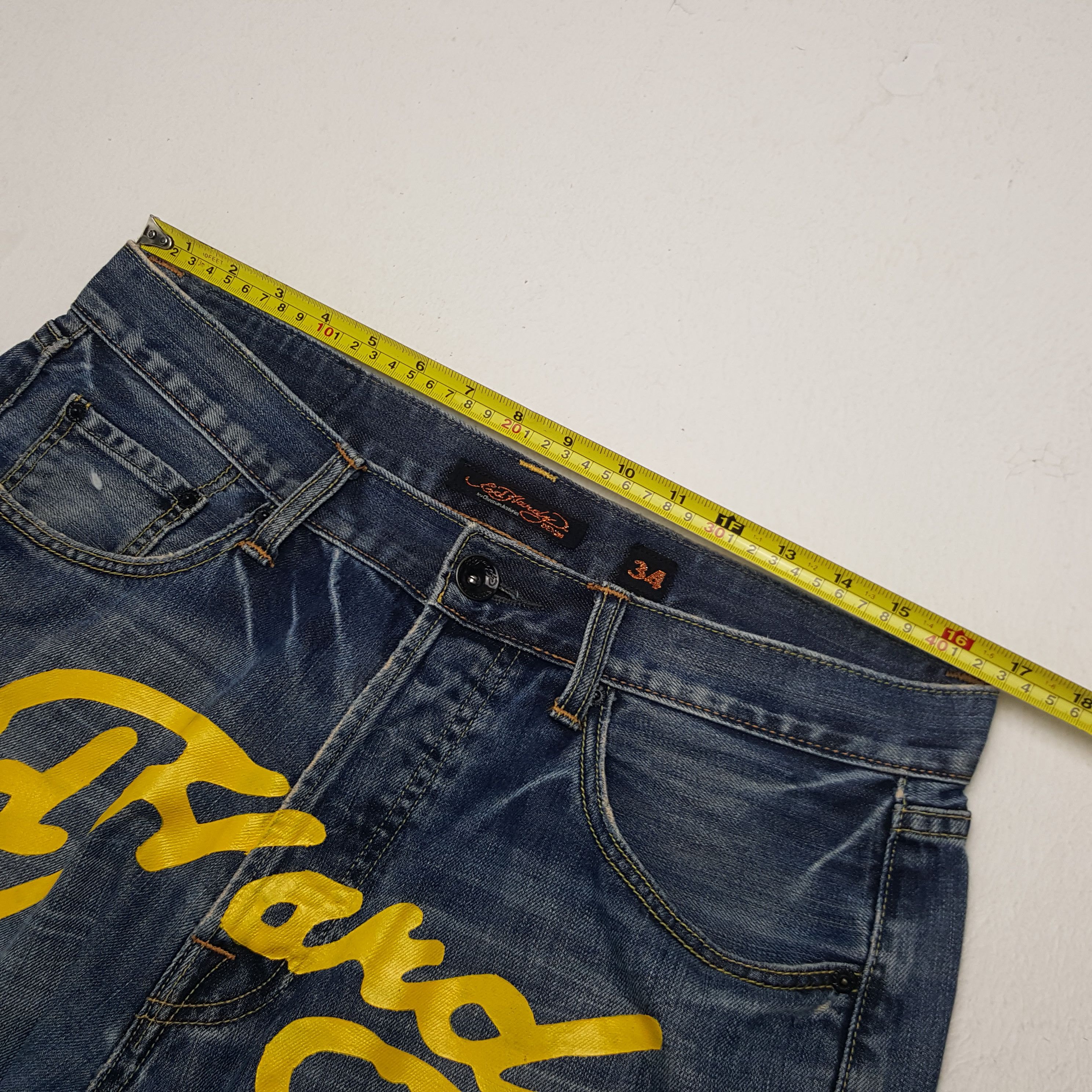 Christian Audigier × Ed Hardy × Vintage Vintage Ed Hardy by Christian Audiger American Denim Jeans Size US 33 - 9 Thumbnail