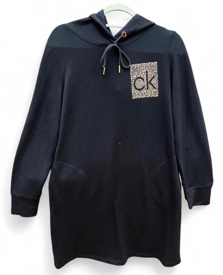 Calvin Klein Calvin Klein Classic Black Hoodie Dress Streetwear Logo Size M / US 6-8 / IT 42-44 - 1 Thumbnail