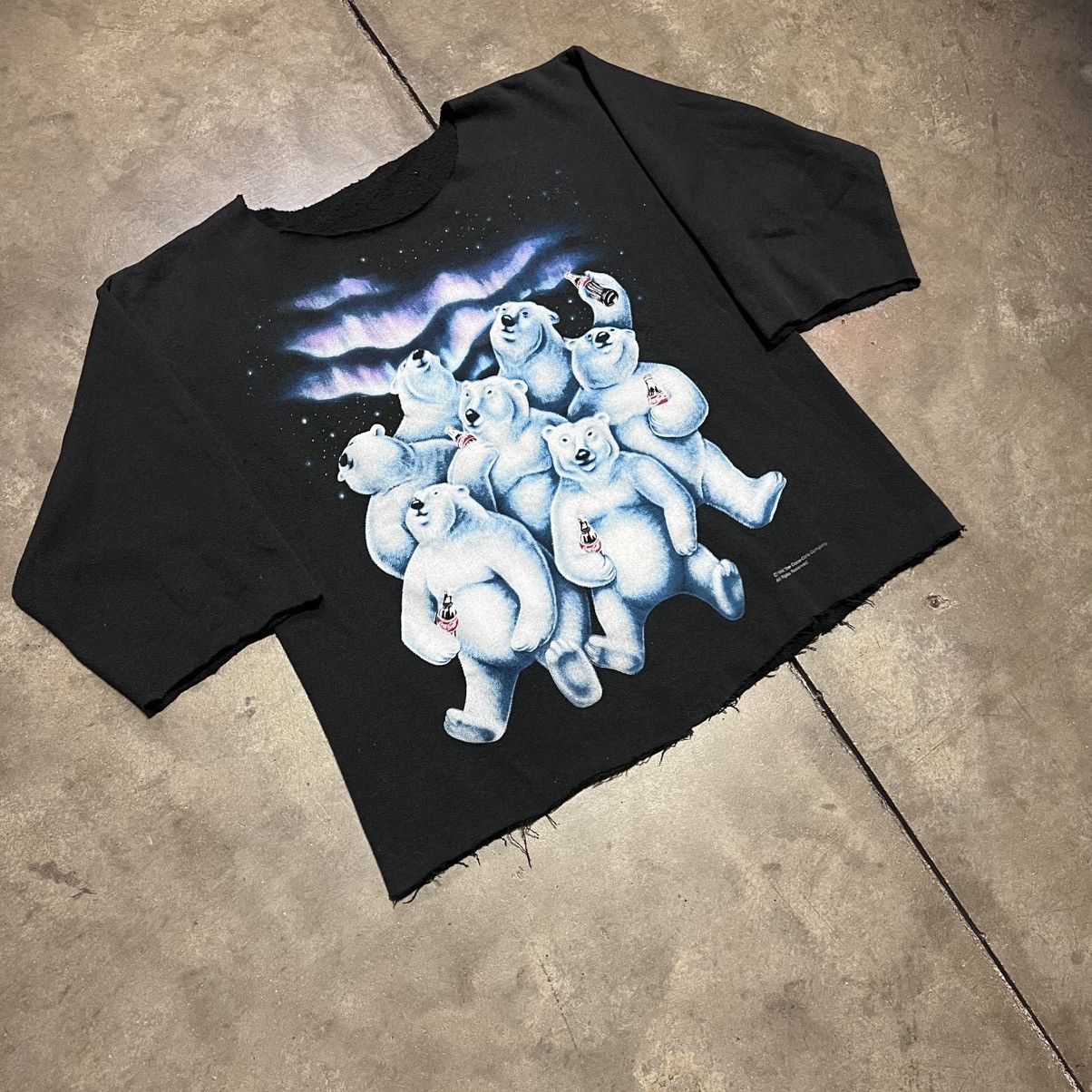 Coca Cola Vintage Coca Cola Polar Bear Sweatshirt Cut Off Cropped 90s Size US L / EU 52-54 / 3 - 2 Thumbnail