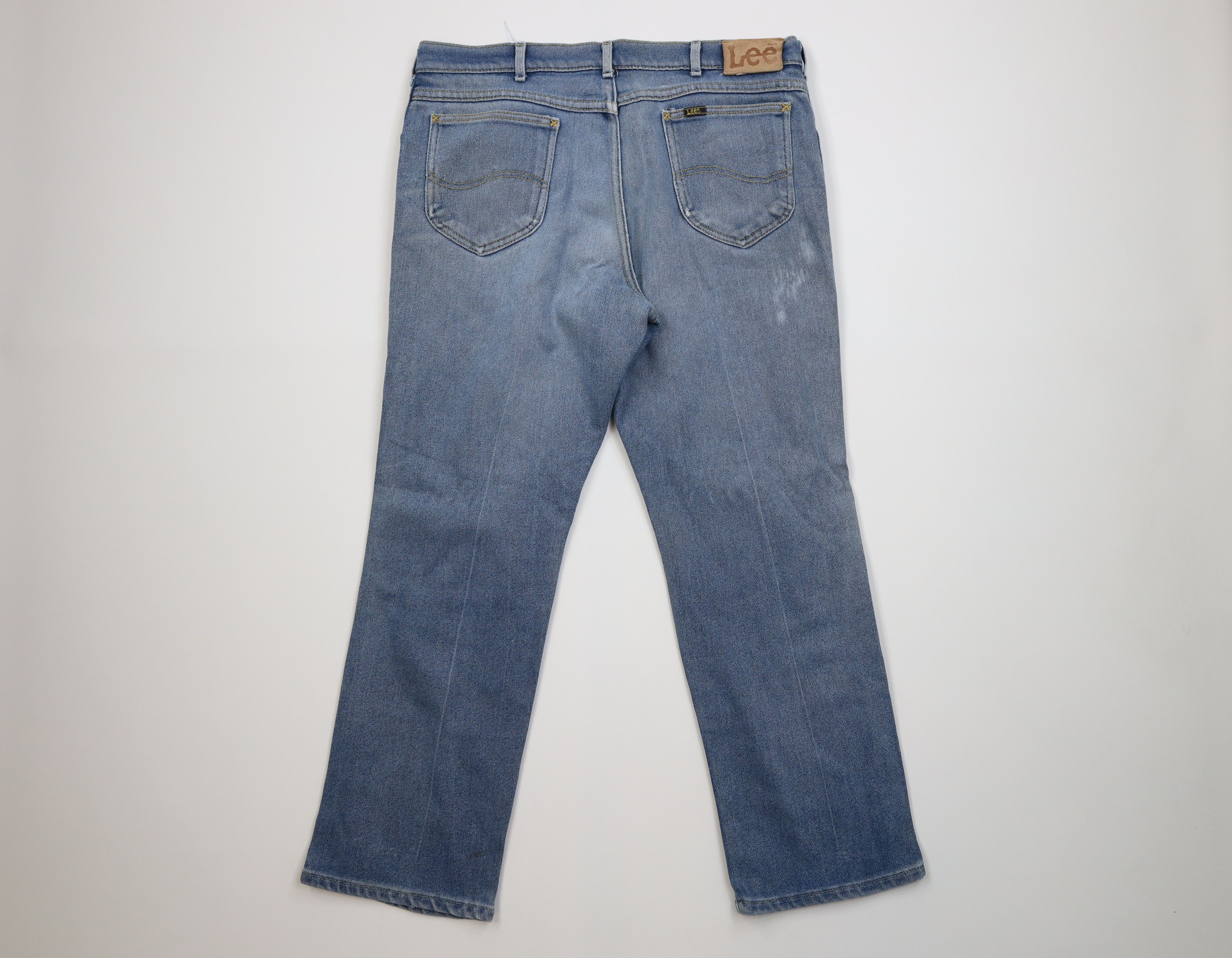 Lee Vintage 90s Lee Distressed Straight Leg Denim Jeans Blue USA Size US 36 / EU 52 - 11 Thumbnail