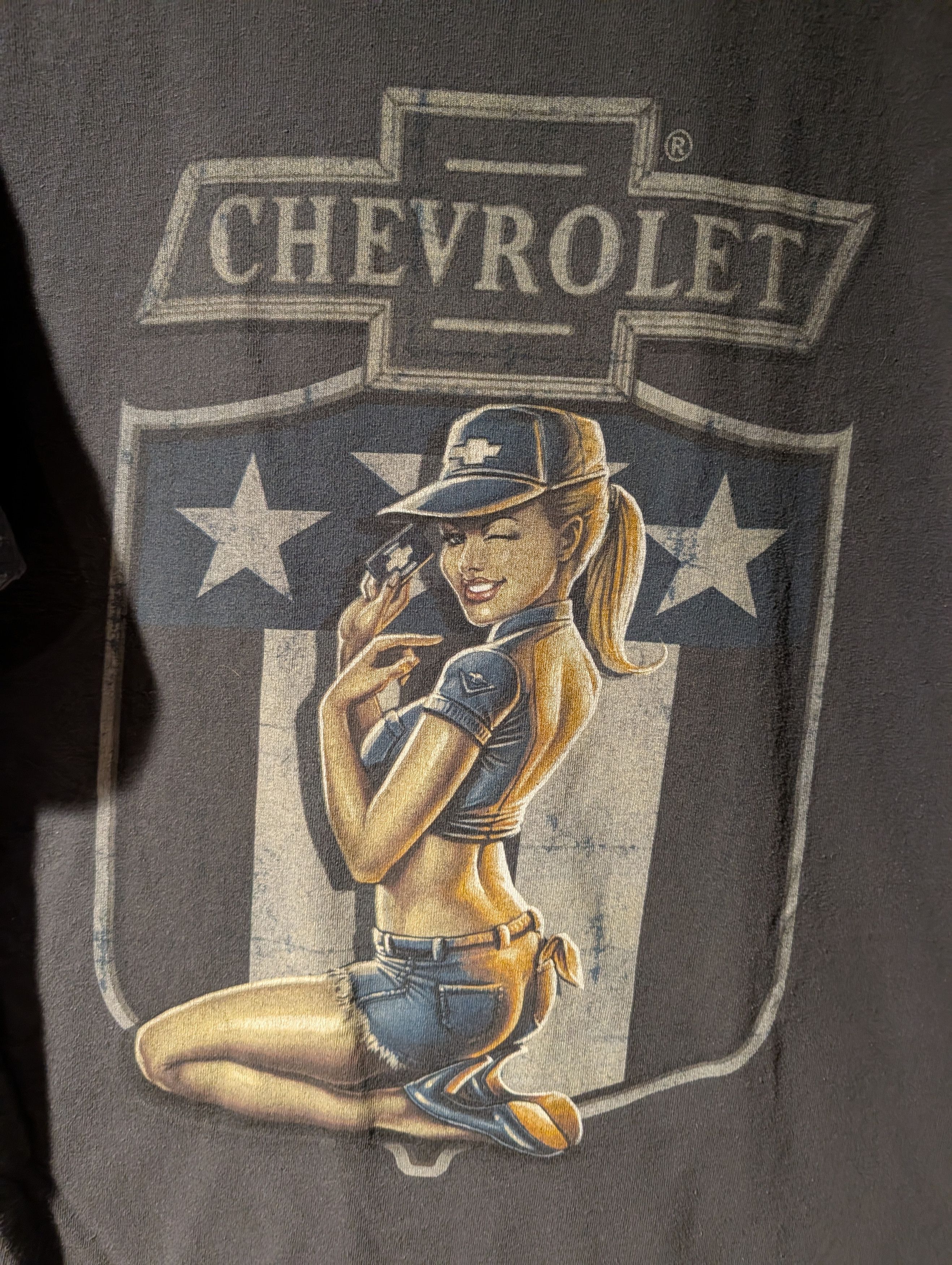 Chevrolet Vintage Y2K Chevrolet Pin Up Girl Classic Car Motor T-Shirt Size US M / EU 48-50 / 2 - 2 Thumbnail