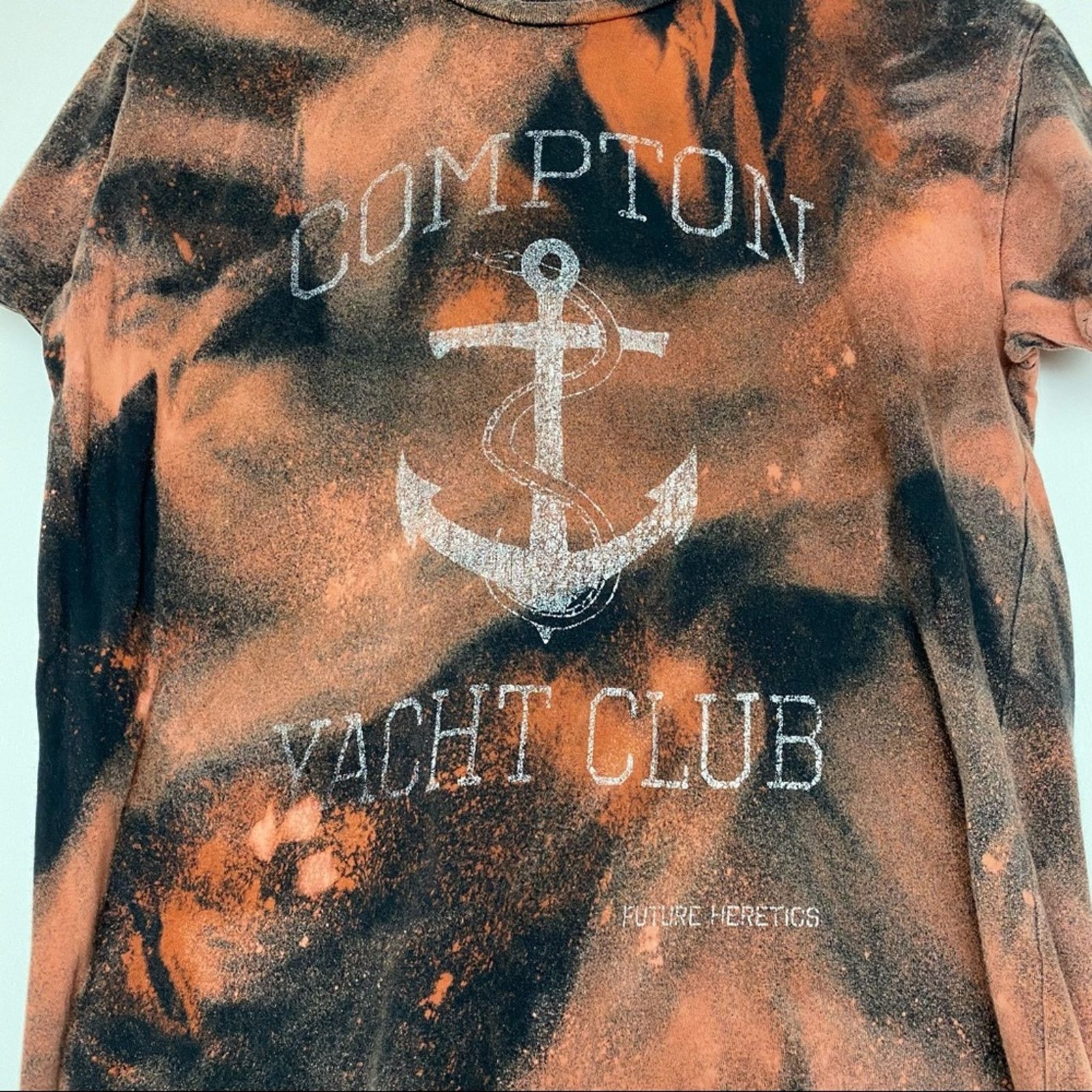 Future Compton Yacht Club Marbleized Bleach Tie Dye Tee Shirt S/M Size S / US 4 / IT 40 - 6 Thumbnail