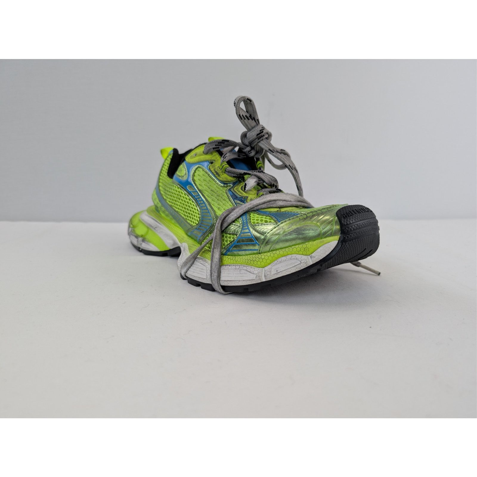 Balenciaga o1rshd1 3XL Low-Top Sneakers in Fluo Yellow / Blue Size US 12 / EU 45 - 2 Thumbnail