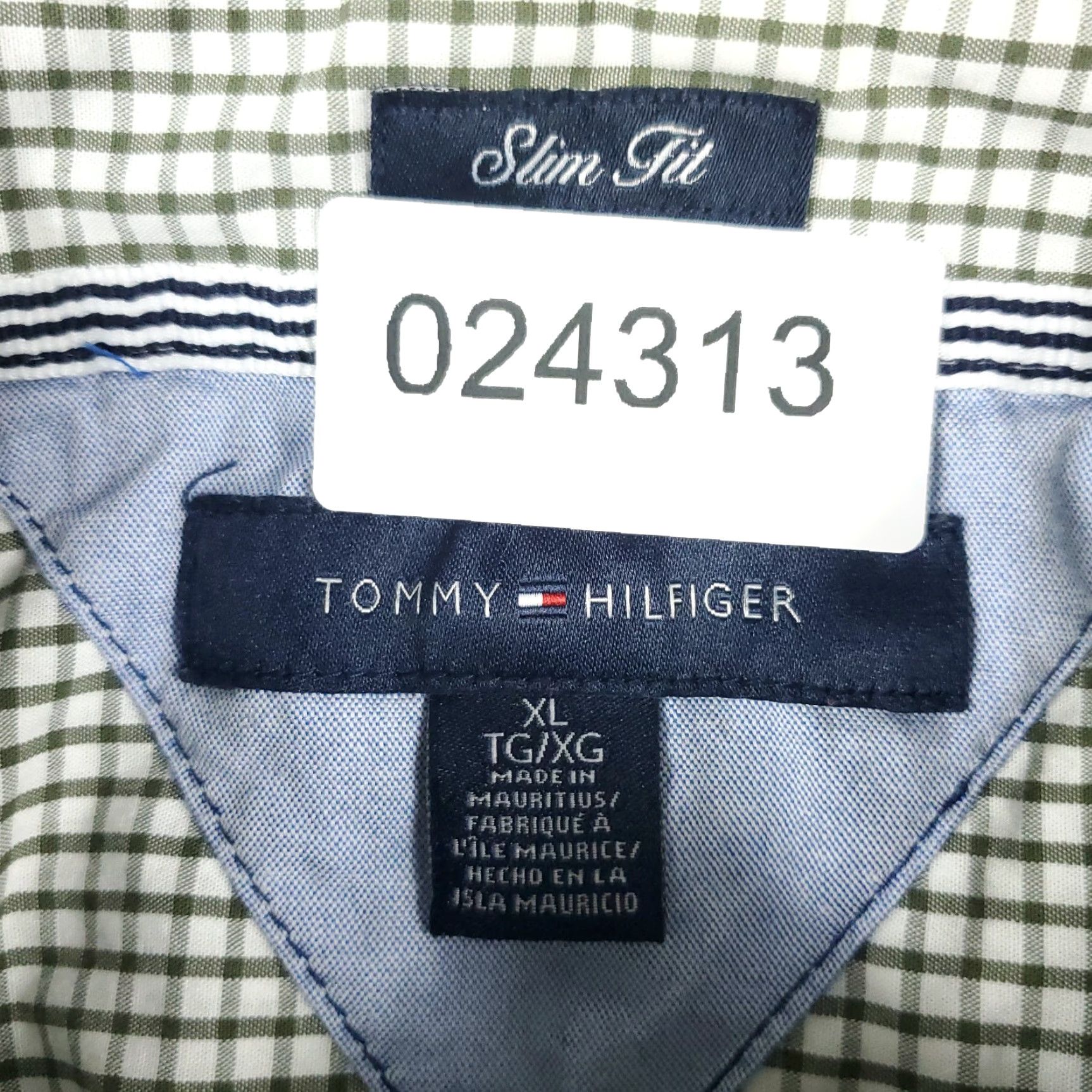 Tommy Hilfiger Tommy Hilfiger Shirt Mens XL Green White Check Casual Button Up Short Sleeve Size US XL / EU 56 / 4 - 6 Thumbnail