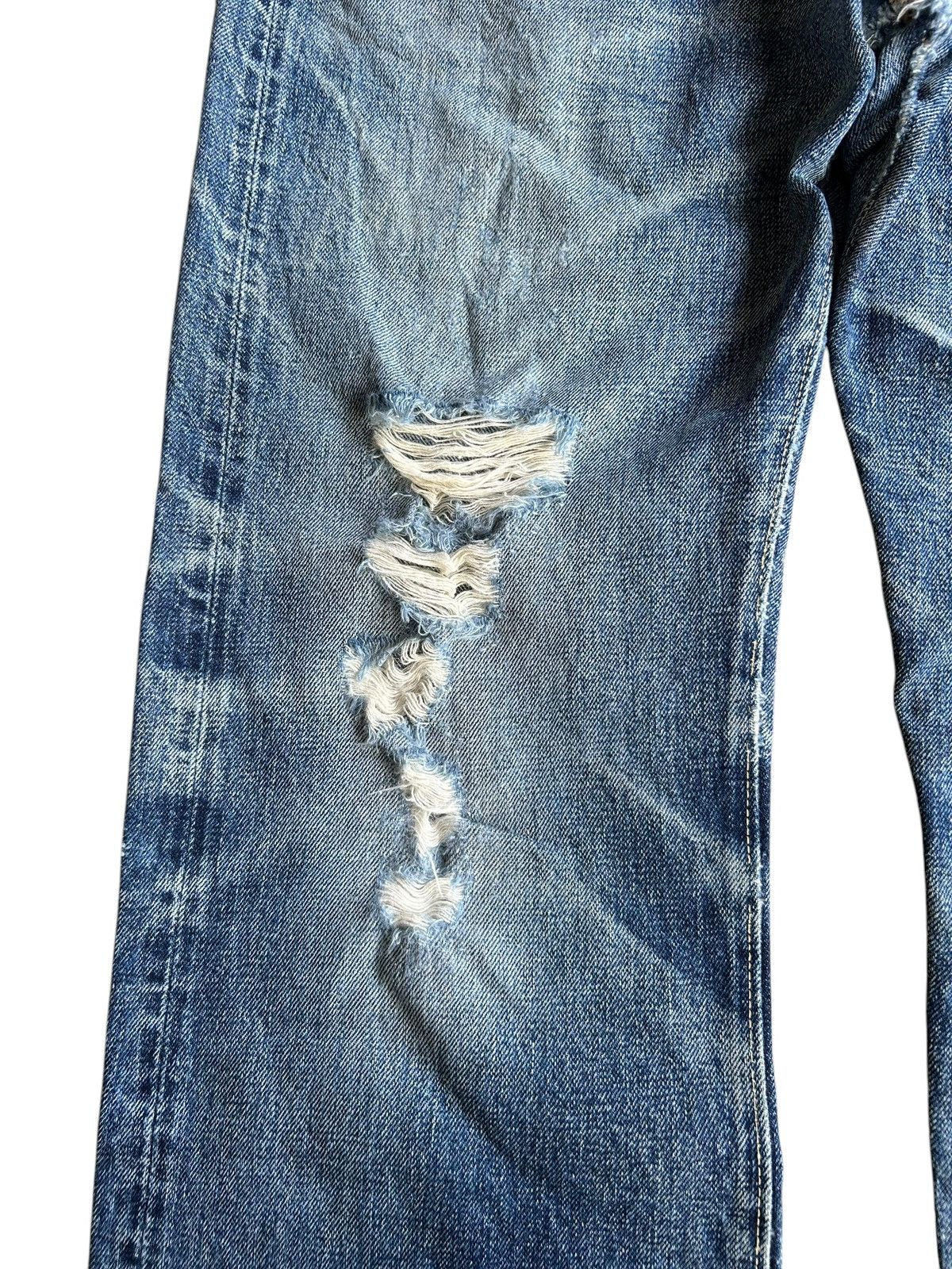 Japanese Brand × Kapital × Vintage Denime Selvedge Distressed Faded Denim Jeans Size US 32 / EU 48 - 4 Thumbnail