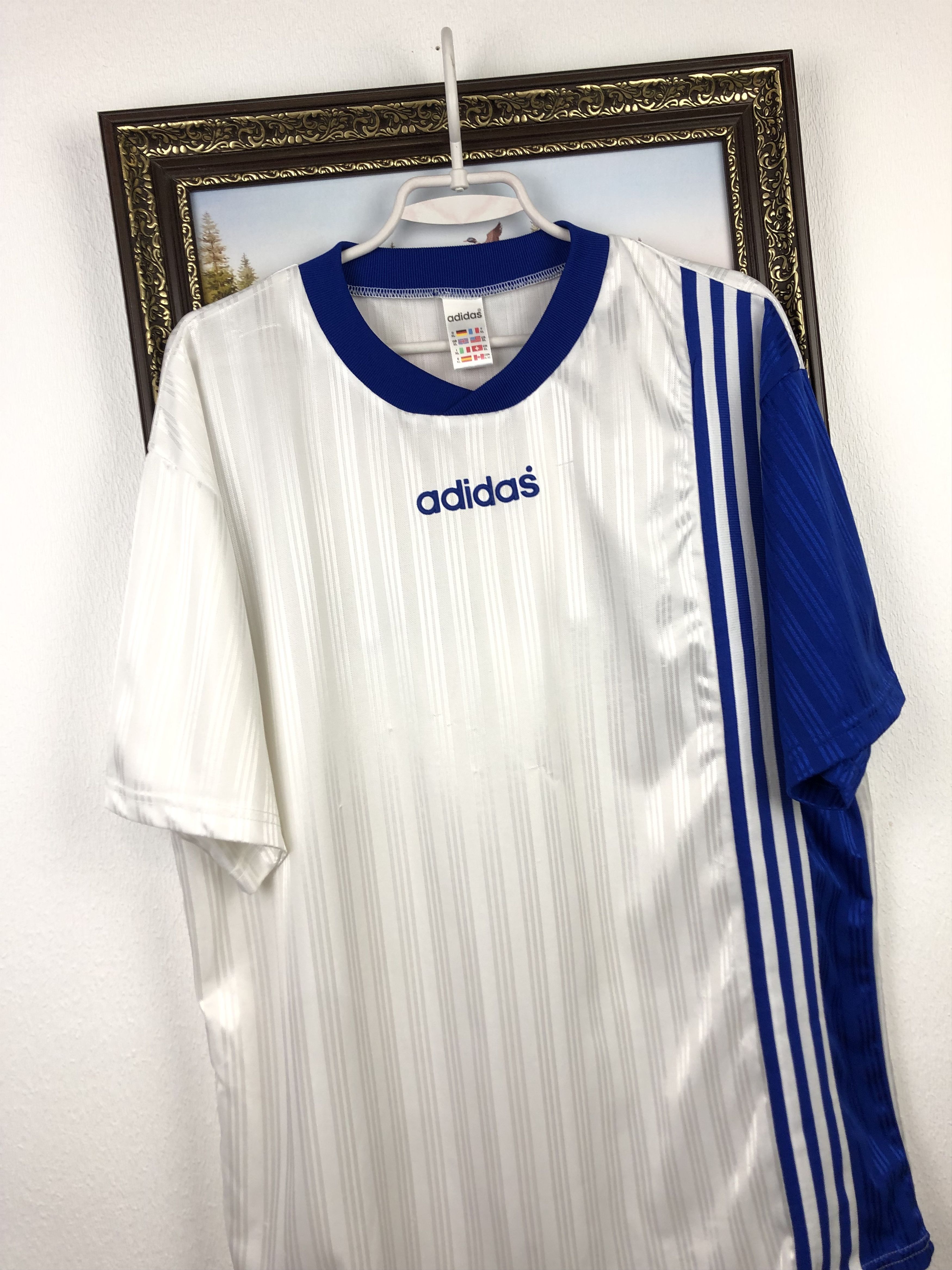 Adidas Vintage Football Template Shirt Soccer Jersey Tee Hype Size US XL / EU 56 / 4 - 3 Thumbnail