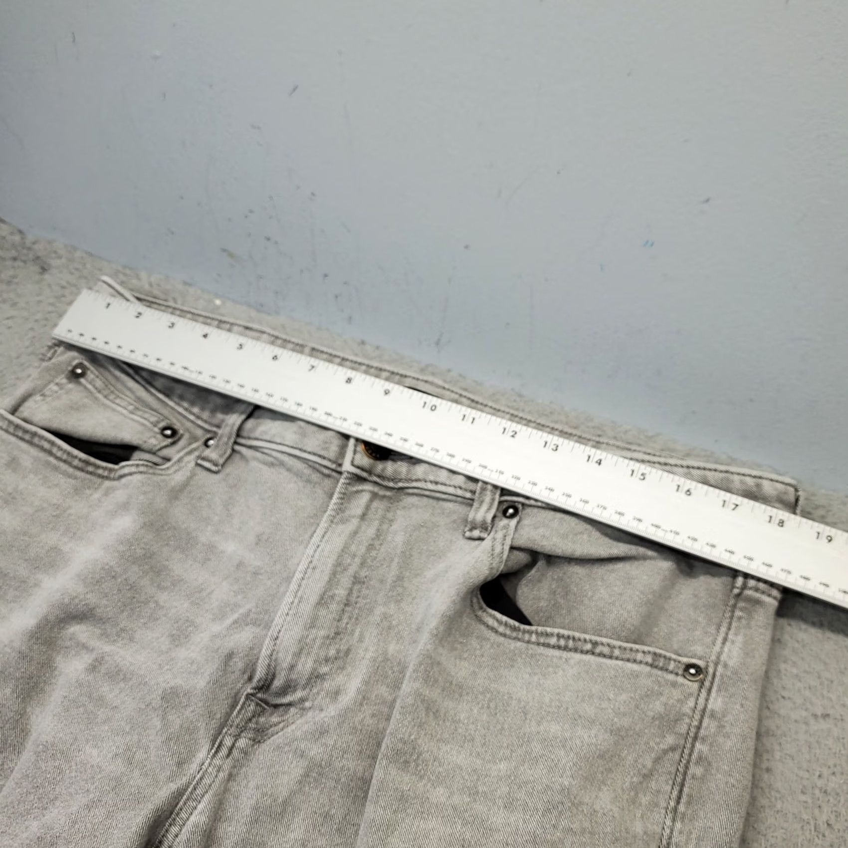 Express Express Men Gray Denim Classic Jeans 36 Slim Skinny Stretch Flat Front Jeans Size US 36 / EU 52 - 5 Thumbnail