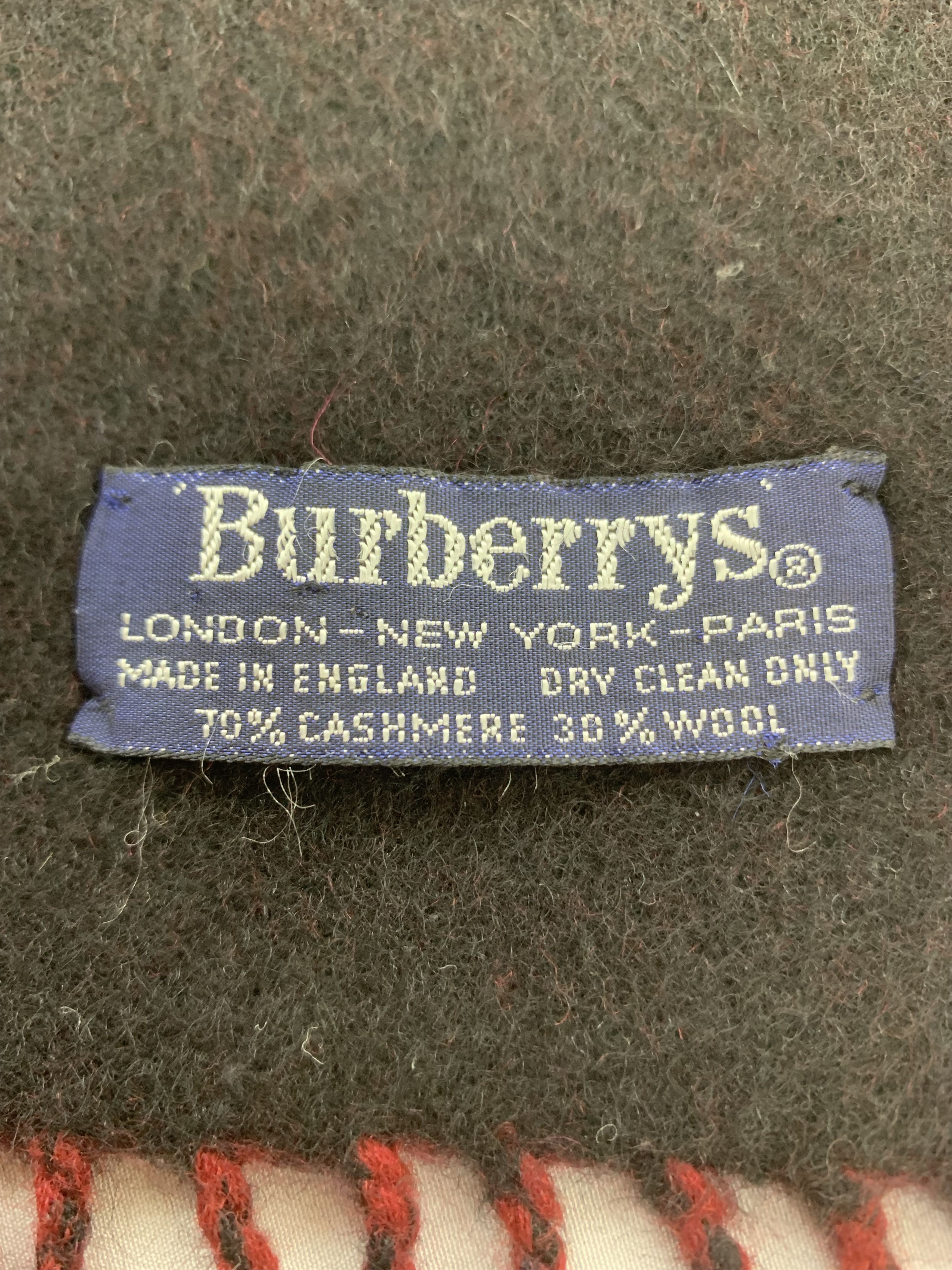 Burberry 90s Burberrys Scarf Wool Cashmere Muffler Neck Wrap BL2001 Size ONE SIZE - 5 Thumbnail