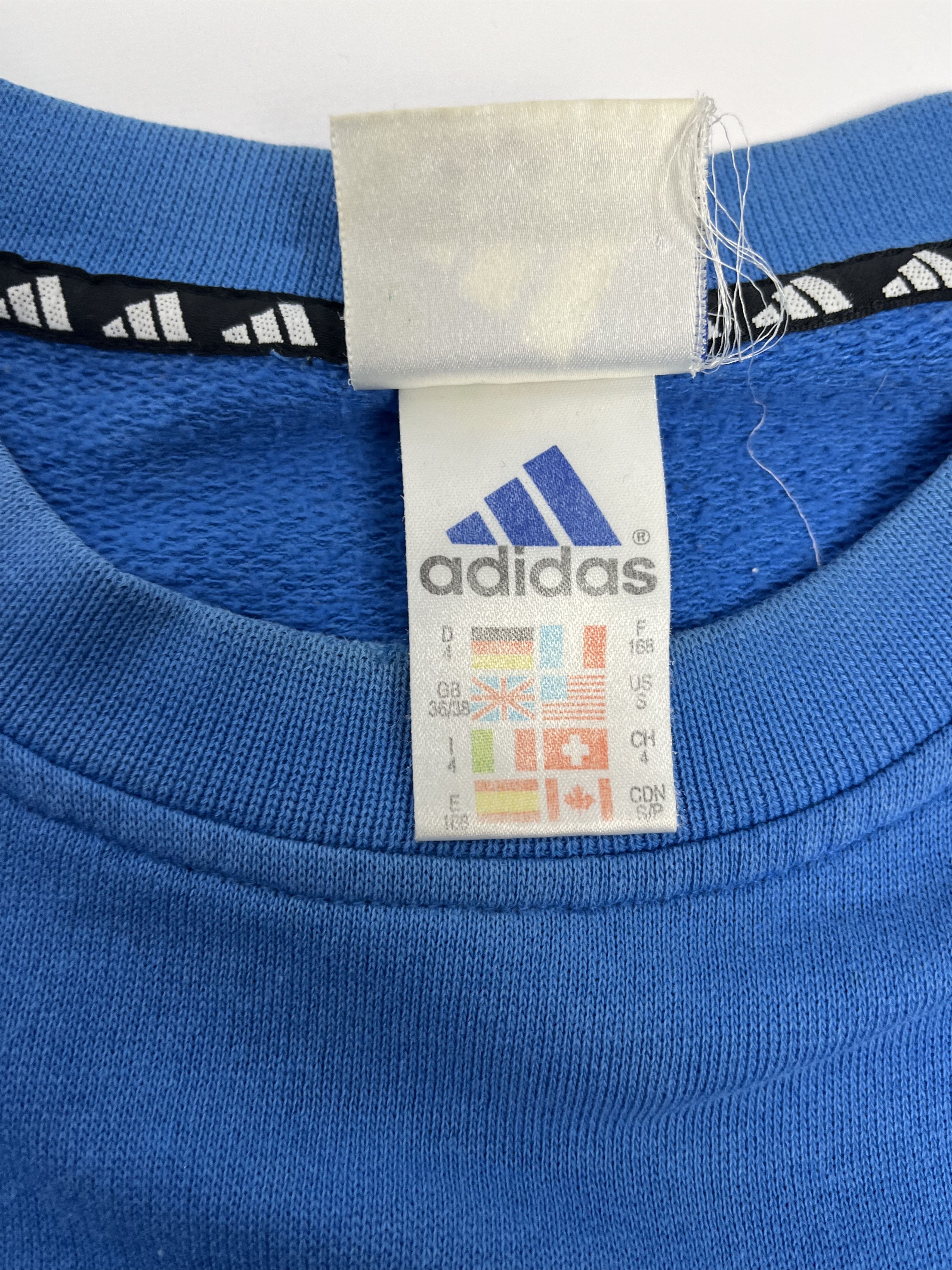 Adidas Adidas Vintage Sweatshirt Big Logo Size Small Blue Size US S / EU 44-46 / 1 - 7 Thumbnail