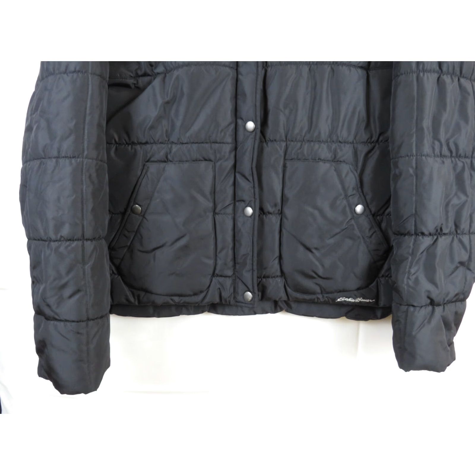 Eddie Bauer Eddie Bauer Ladies Coat Jacket Winter Black & White Plaid Puffer L Regular Long Sleeve Zip Hooded Lined - Womens, Outdoor, Basic Jacket, N/A Size L / US 10 / IT 46 - 2 Thumbnail