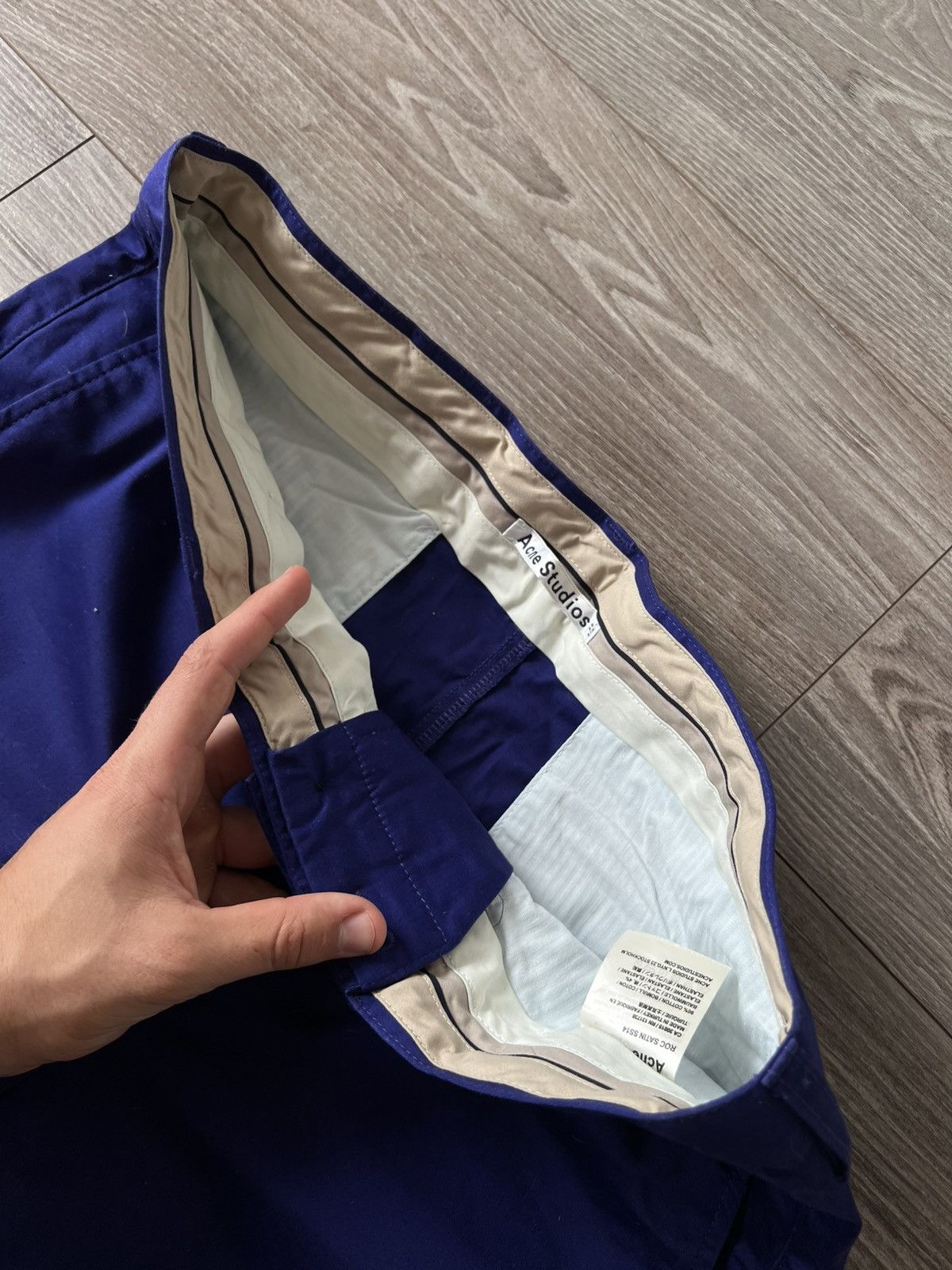 Acne Studios × Designer Archival Acne Studios Roc Satin Cotton Skinny Pants Size US 34 / EU 50 - 10 Thumbnail