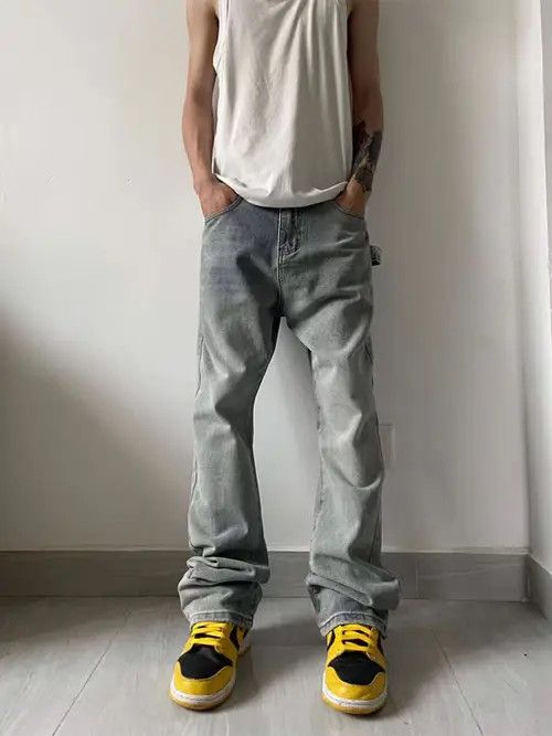 Japanese Brand Vintage street wash casual micro flare lumberjack jeans Size US 32 / EU 48 - 6 Thumbnail