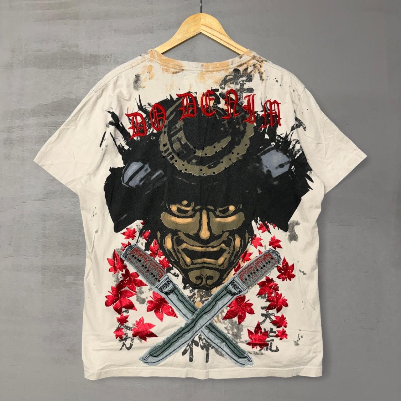 Affliction apanese Crazy Affliction Cream Embroidered Tee Shirt XL Size US XL / EU 56 / 4 - 1 Thumbnail