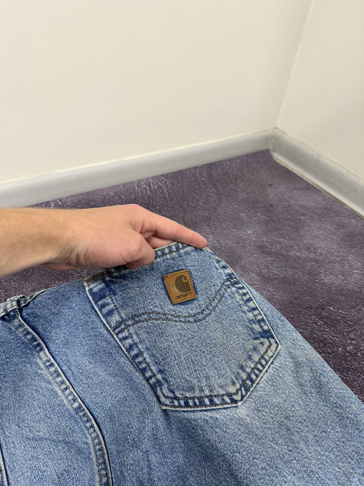 Carhartt Vintage Carhartt USA Light Blue Denim Faded Opium Work Jeans Size US 36 / EU 52 - 6 Thumbnail