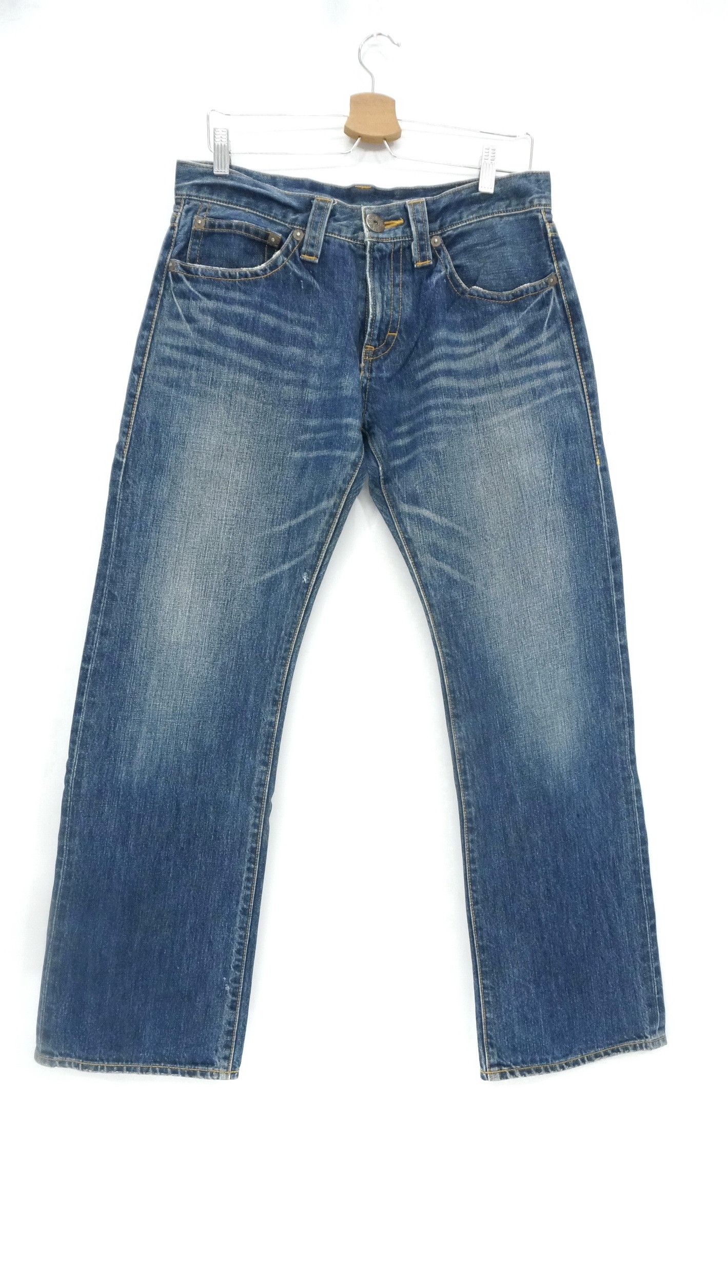 Designer Japan COCOLULU Spell Out Blue Jeans Size US 30 / EU 46 - 2 Thumbnail