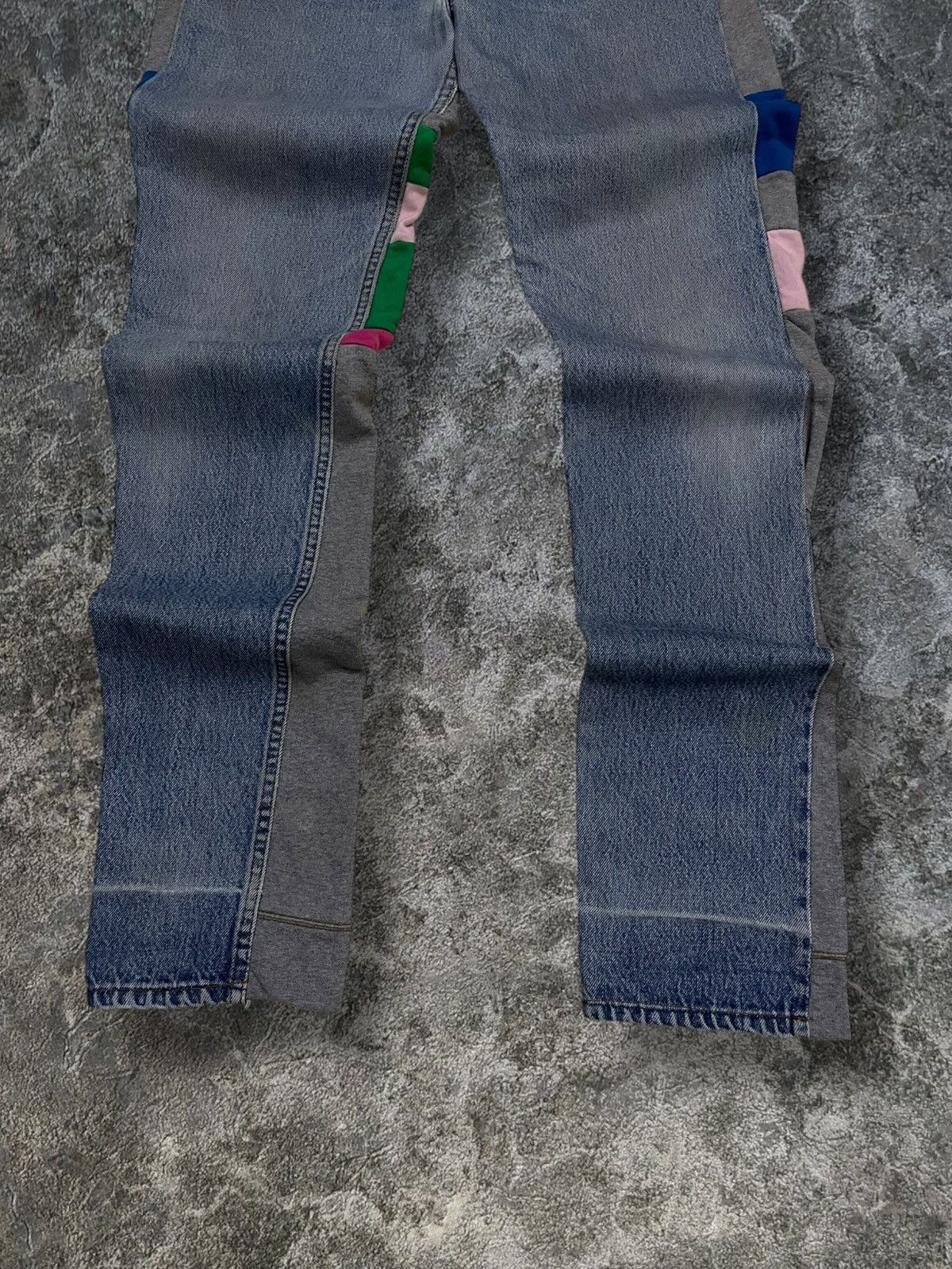 Japanese Brand Vintage Japan Designer 90’s H&+KB Denim Rebuild Sweatpant Size US 28 / EU 44 - 3 Thumbnail