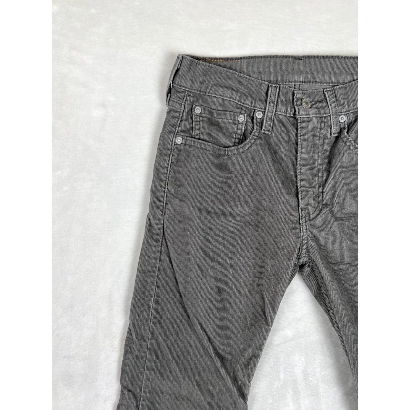 Levi's Levi's 512 Jeans Mens Slim Tapered Corduroy 28x30 Gray Charcoal Wash Pocket Logo Brand Pants Size US 28 / EU 44 - 2 Thumbnail