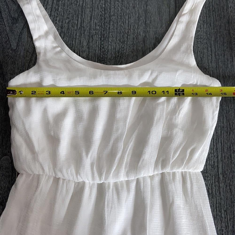 Designer Lily Rose Off-White Mini Dress Lace Bottom Hem, S Size S / US 4 / IT 40 - 9 Thumbnail