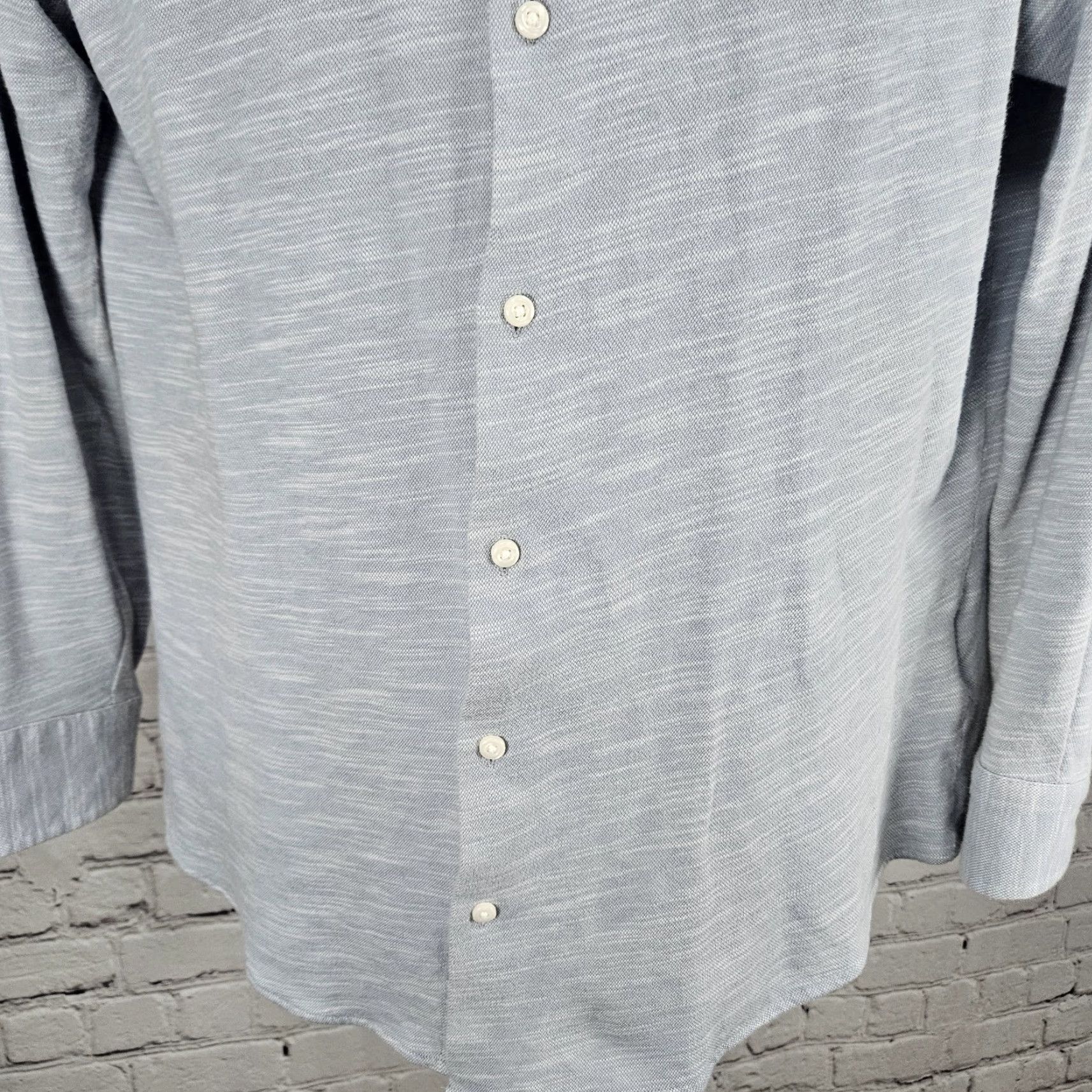 Ben Sherman Ben Sherman Blue Tailored Slim Fit Button Up Long Sleeve Shirt Large 16.5 32-33 Mens Size US L / EU 52-54 / 3 - 7 Thumbnail