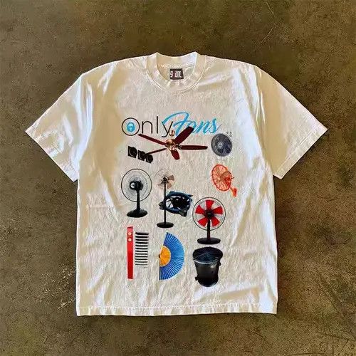 Japanese Brand × Vintage Fan print casual retro cotton t-shirt Size US M / EU 48-50 / 2 - 1 Thumbnail