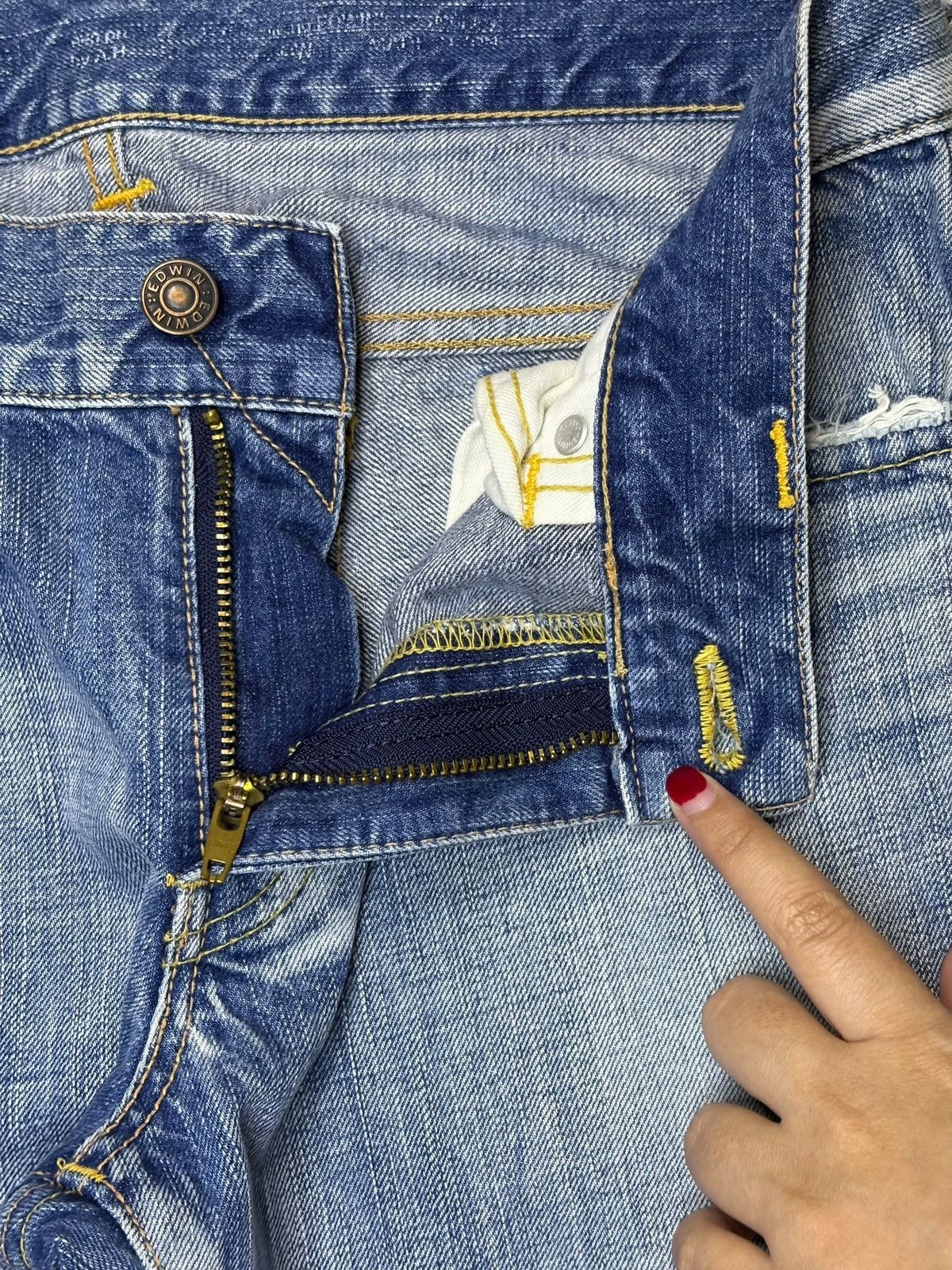 Edwin × Japanese Brand Vintage Japanese Edwin 503 Faded Wash Bootcut Flare Jeans Size 30" / US 8 / IT 44 - 9 Thumbnail