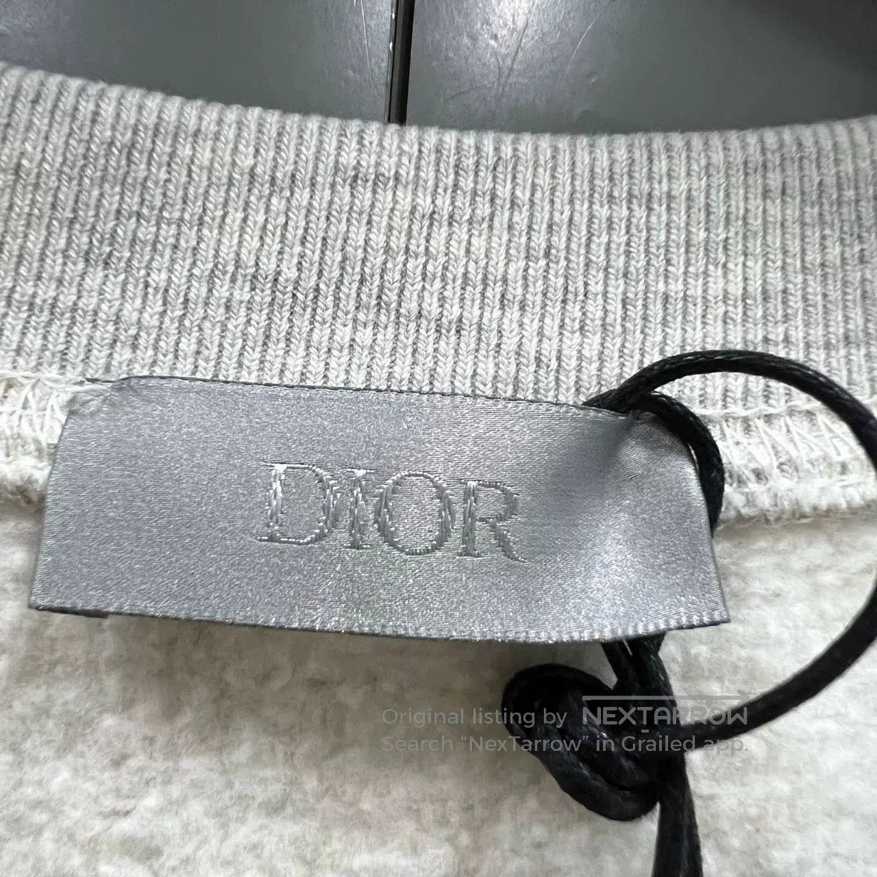 Dior gray embroidered logo sweatshirt by Dior. Size US L / EU 52-54 / 3 - 5 Thumbnail