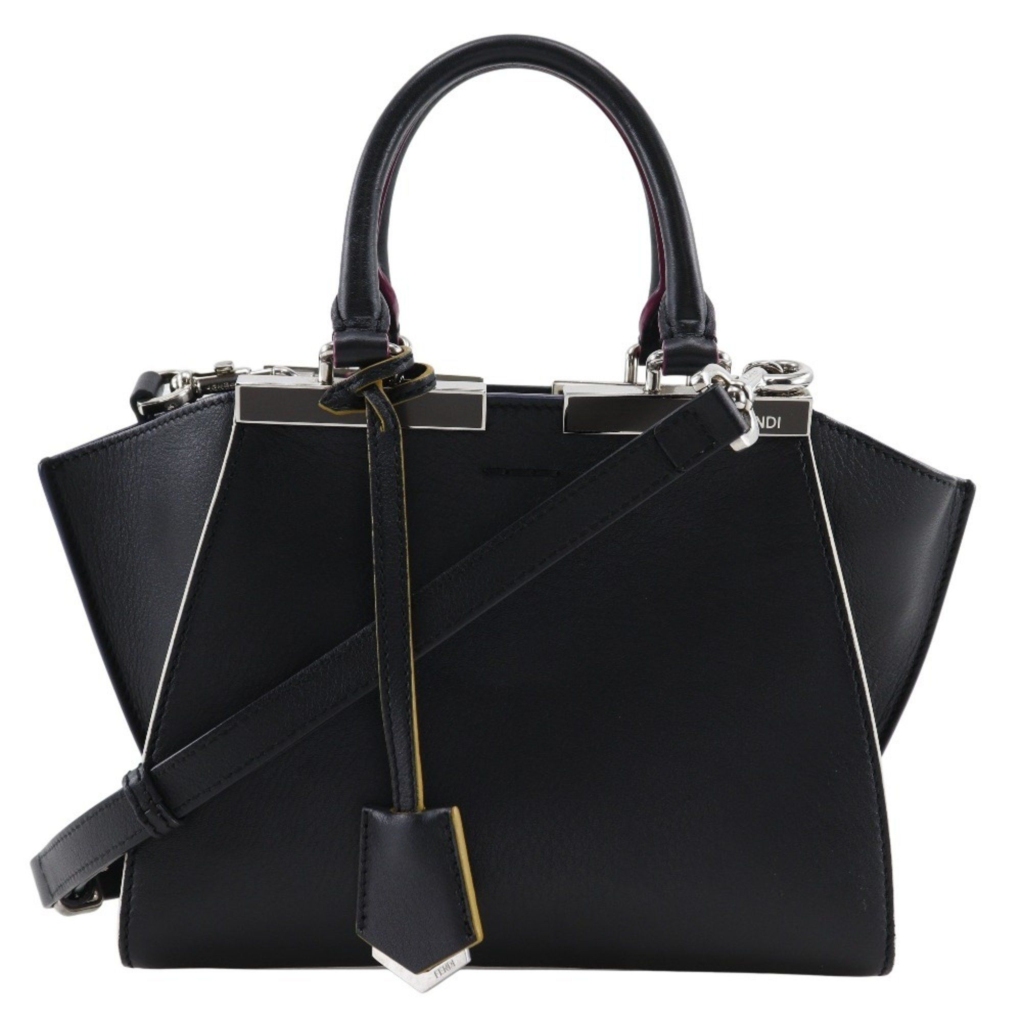 Fendi FENDI Petite Troisur Handbag, Shoulder Bag, 8BH333, Black Leather, 2-Way, Women's, S151625131 Size ONE SIZE - 1 Thumbnail