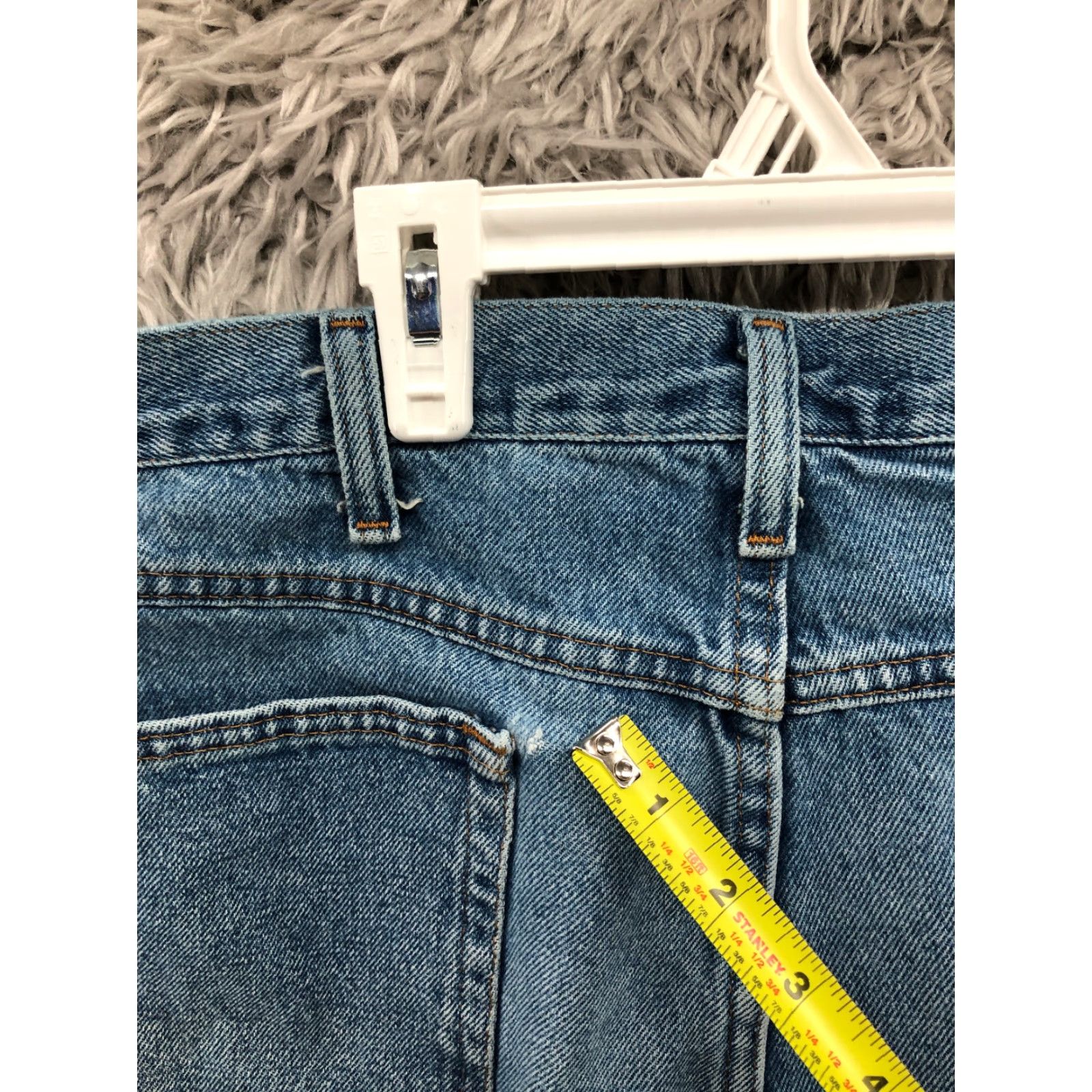 Denime Rustler Jeans 36x30 Mens Mid Rise Straight Leg Dark Wash Blue Denim Jeans Size US 36 / EU 52 - 7 Thumbnail
