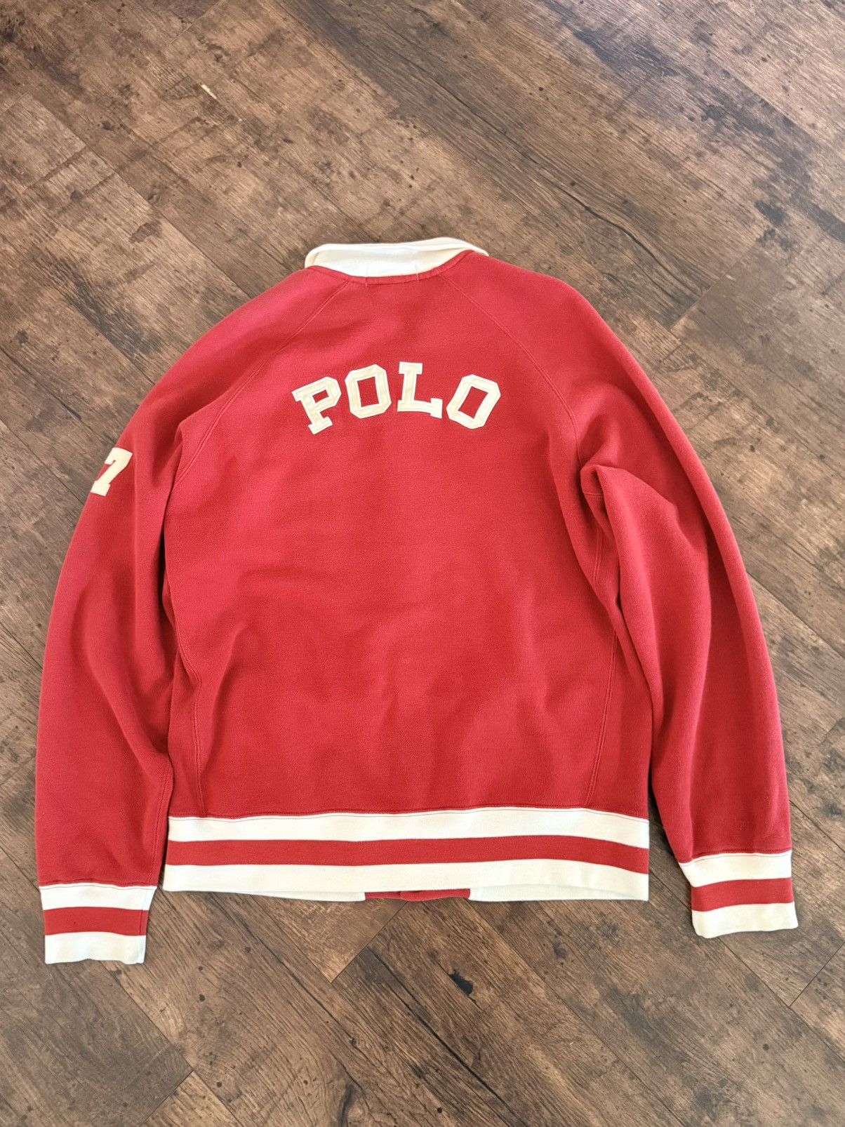 Polo Ralph Lauren Vintage Polo Soort Letterman Jacket Size US L / EU 52-54 / 3 - 3 Thumbnail