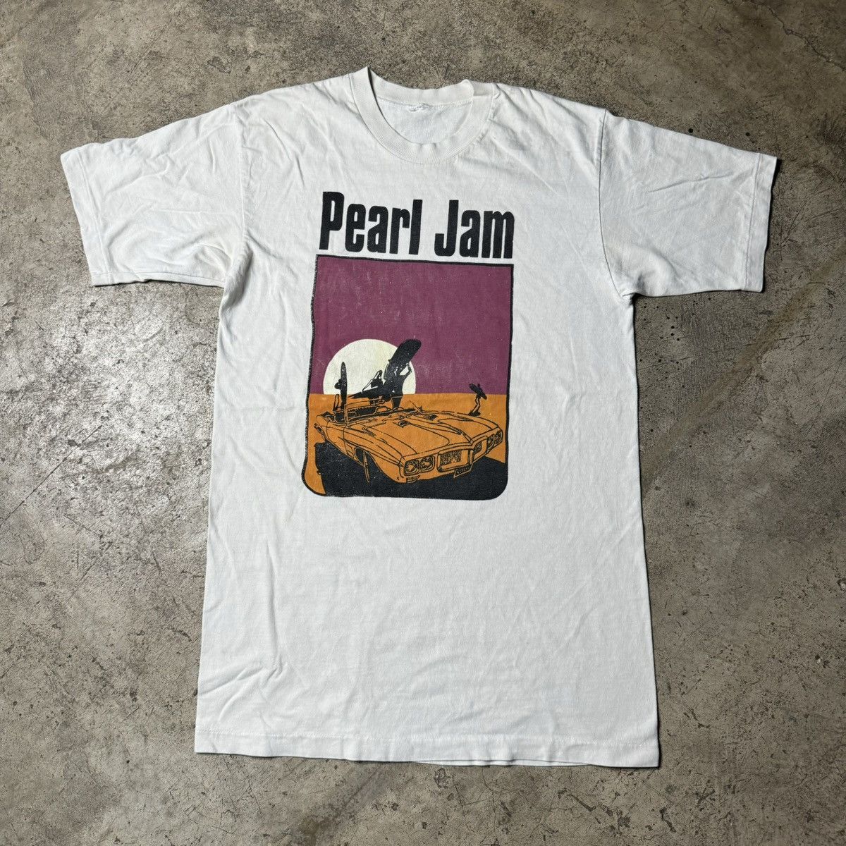 image of Band Tees x Rock T Shirt Pearl Jam in White, Men's (Size Medium)