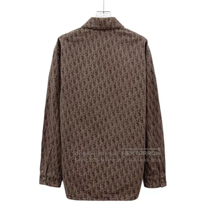 Dior Dior 22 brown logo jacquad full print cotton lapel single- Size US S / EU 44-46 / 1 - 2 Thumbnail