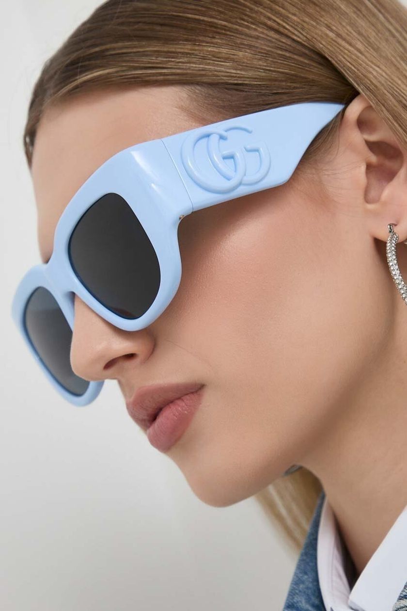 Gucci NEW Gucci GG1545S 004 Blue Women Square Sunglasses Size ONE SIZE - 10 Thumbnail