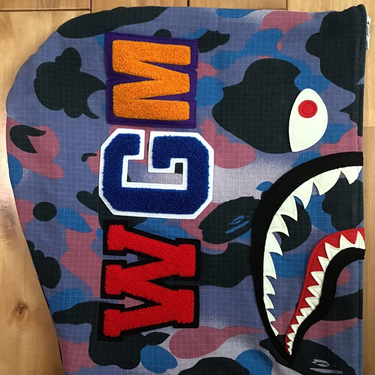 Bape 💫Glow in the dark💫 BAPE Grid camo shark full zip hoodie APE Size US L / EU 52-54 / 3 - 5 Thumbnail