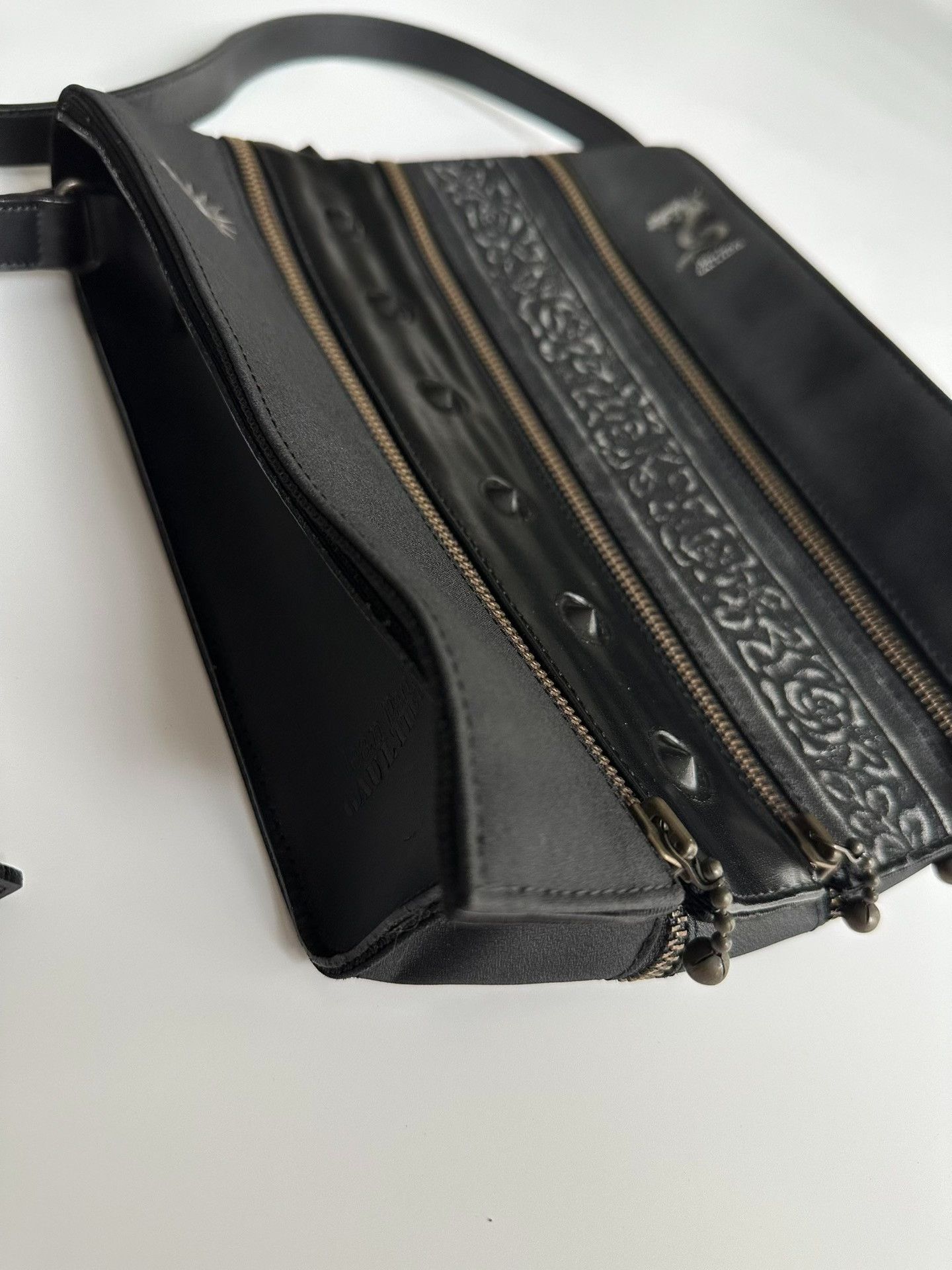 Jean Paul Gaultier JEAN PAUL GAUTIER Dragon Pattern Zippered Crossbody Bag| Size ONE SIZE - 3 Thumbnail