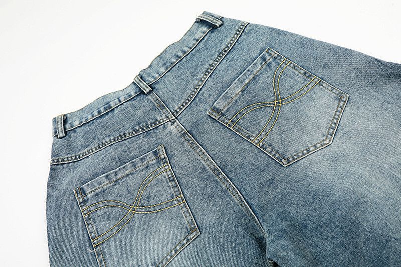 Vintage American embroidered washed scimitar jeans loose fit Size US 32 / EU 48 - 5 Thumbnail