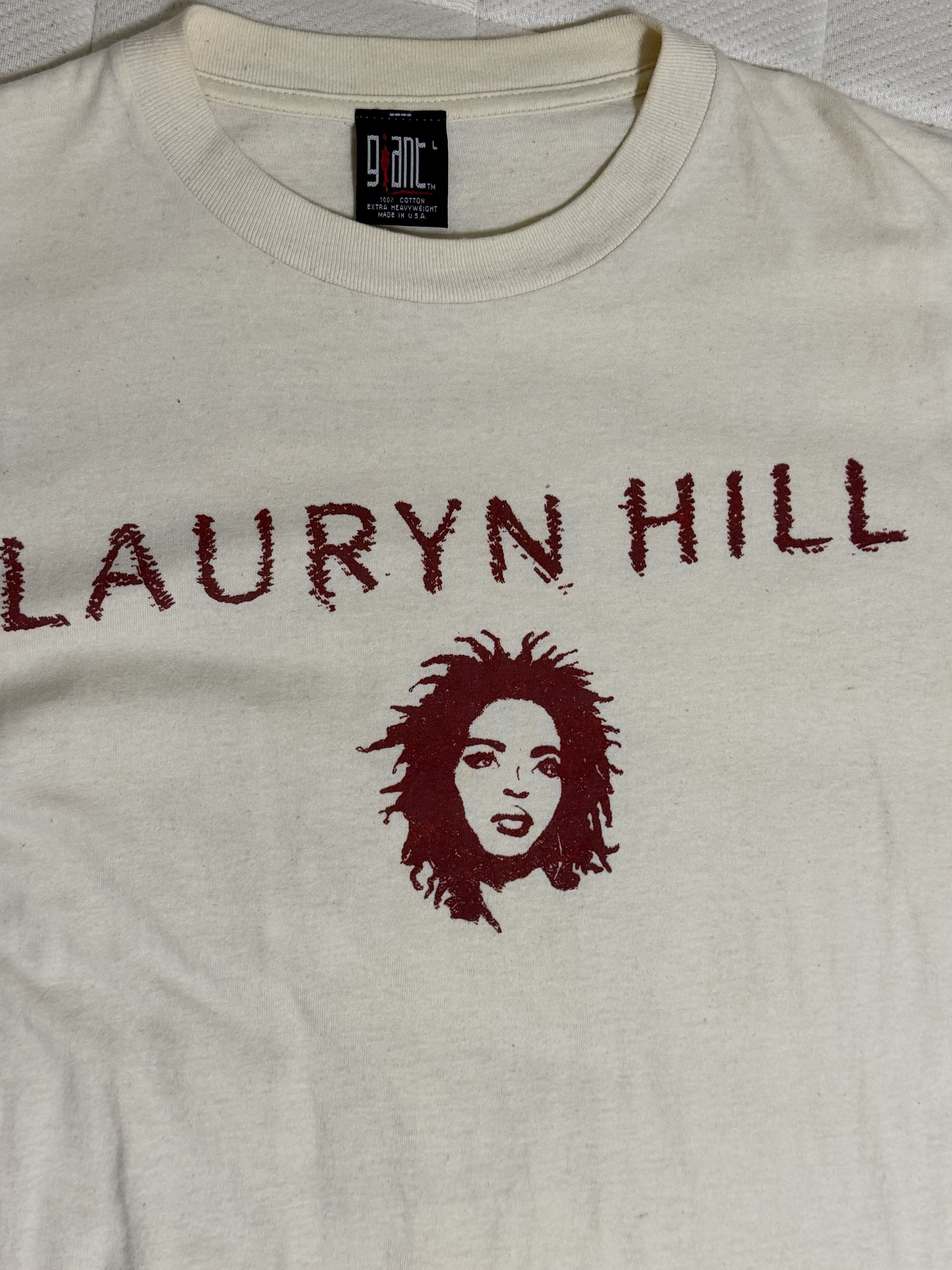 Vintage 1999 Lauryn Hill Miseducation Tour Tee Giant Tag White L Size US L / EU 52-54 / 3 - 4 Thumbnail