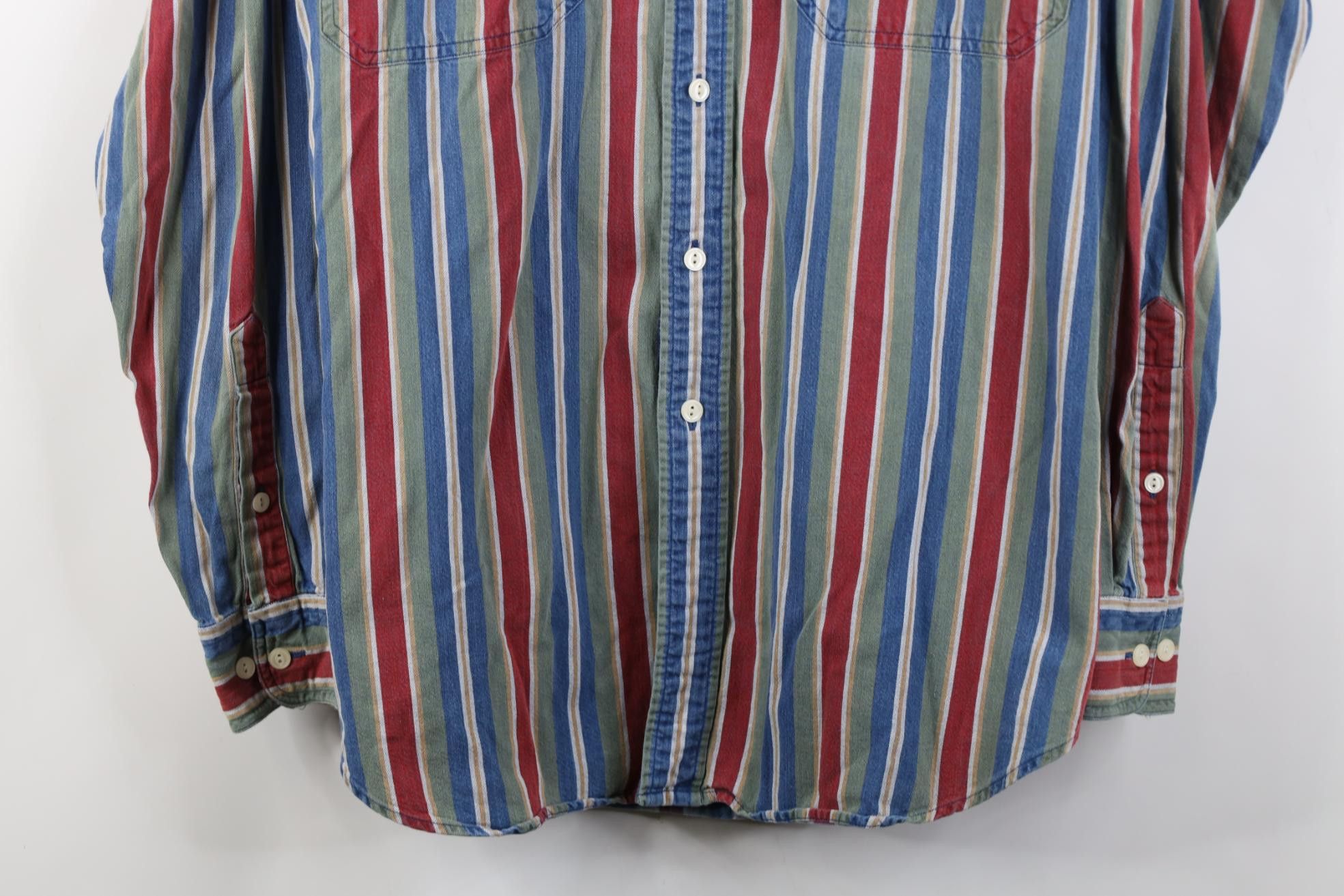 Vintage Vintage 90s Streetwear Striped Collared Button Down Shirt Size US L / EU 52-54 / 3 - 3 Thumbnail