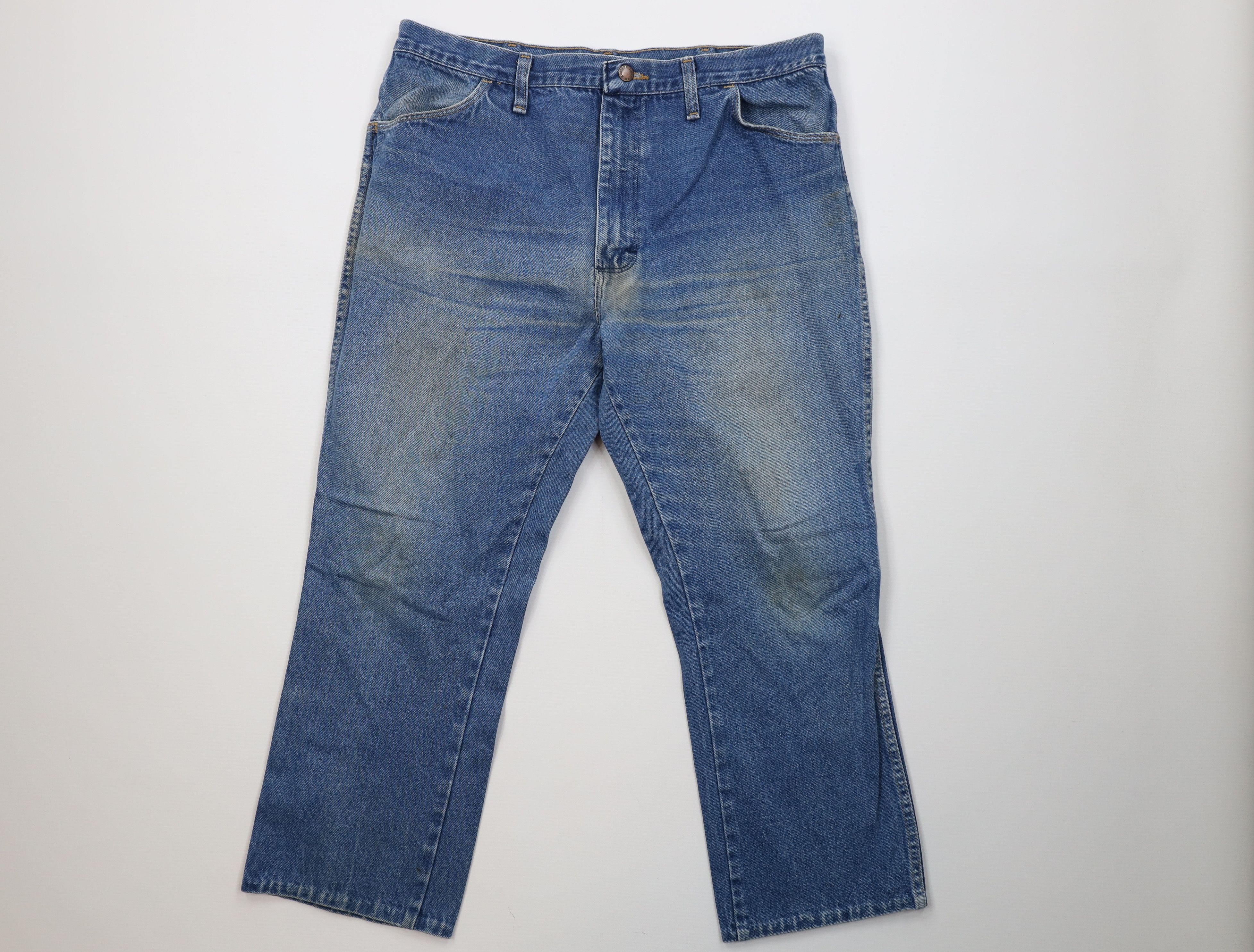Vintage Vintage 70s 80s Streetwear Wide Leg Bootcut Denim Jeans USA Size US 36 / EU 52 - 1 Thumbnail
